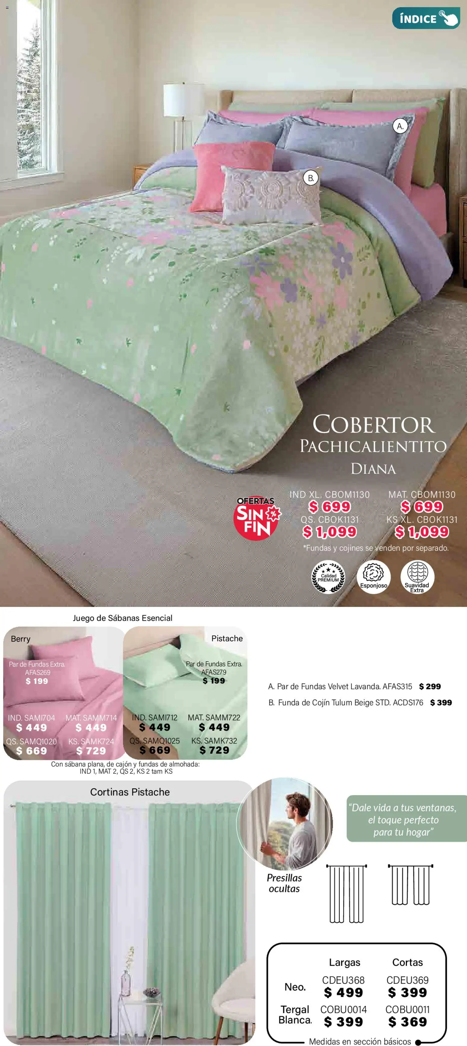 Nuevas ofertas de Colchas Concord válidas en toda la República Mexicana desde el 01.11.2025. ¡Encuentra las mejores ofertas en Colchas Concord Buen Fin! | Página: 289 | Productos: Juego, Funda, Almohada, Cortinas