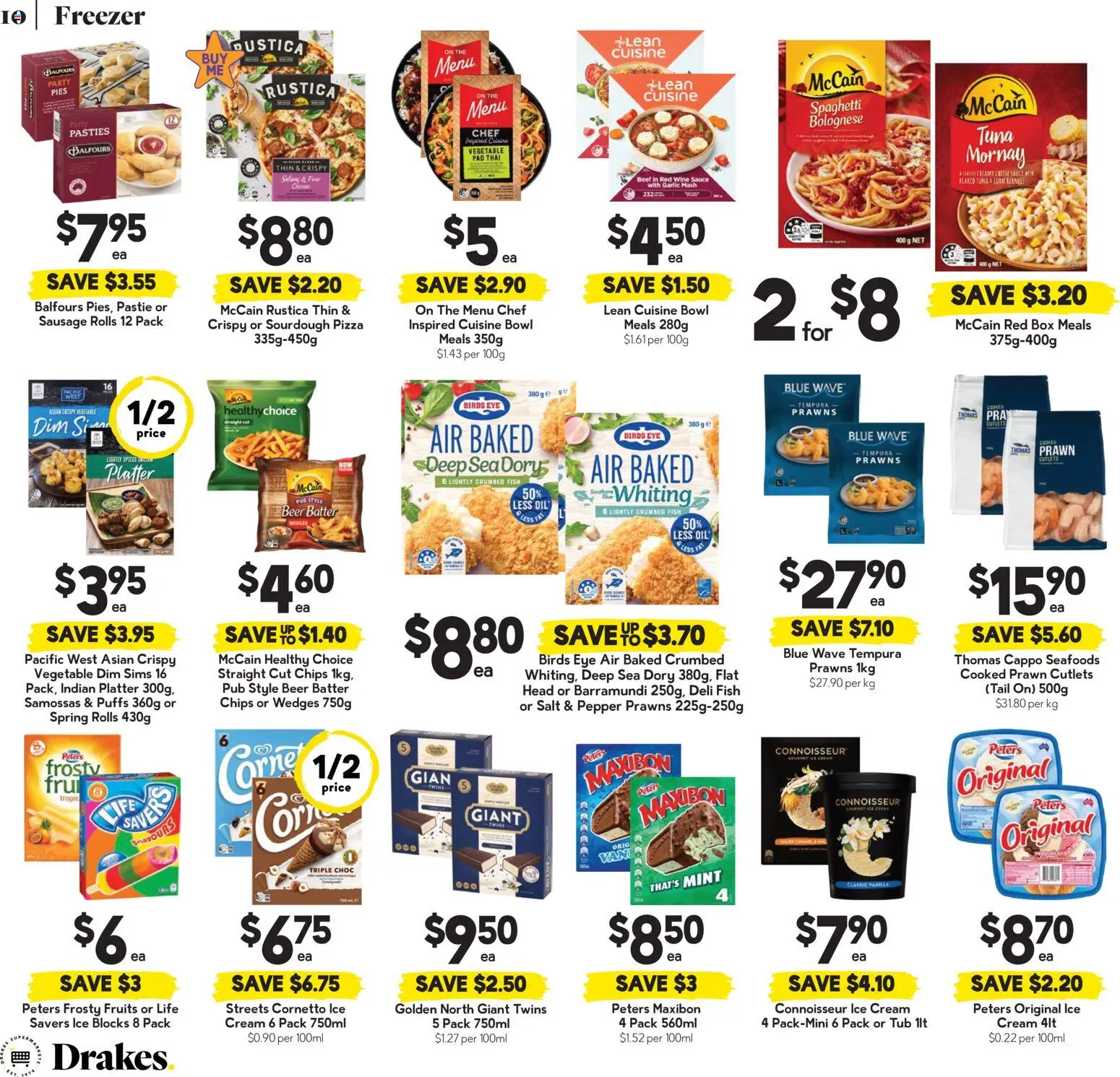 Drakes catalogue - valid from 07.01.2026 | Page: 10 | Products: Pizza, Ice cream, Pepper, Sausage