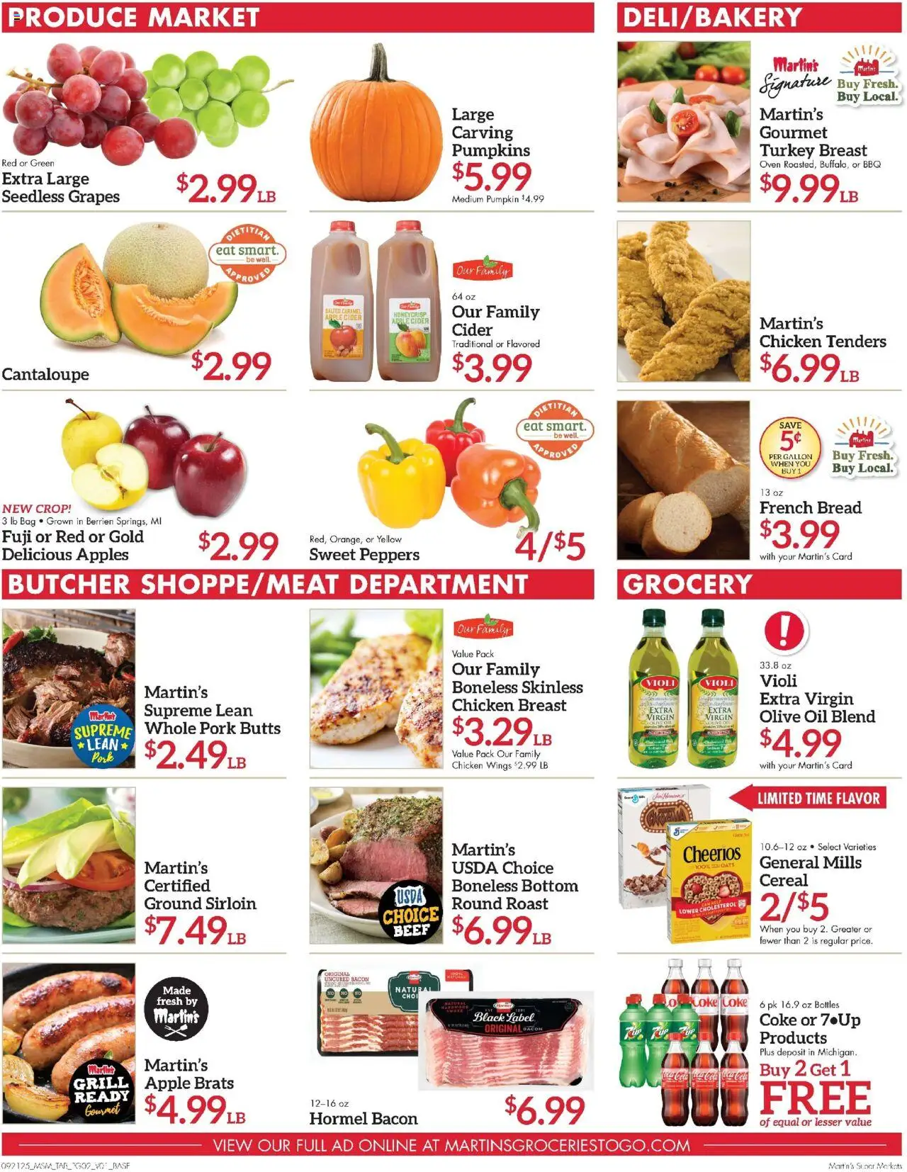 Martin’s Weekly Ad - valid from 21.09.2025 | Page: 2 | Products: Cider, Oil, Pork, Grill