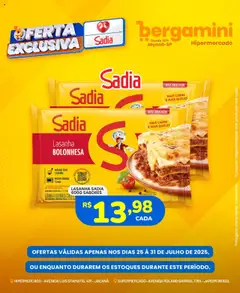 Supermercado Bergamini Folheto - válido de 25.07.2025 | Página: 5 | Produtos: Óleo, Microondas, Carne, Lasanha