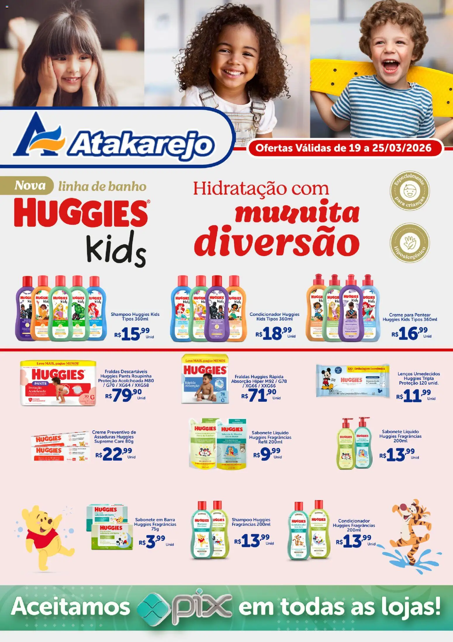 Atakarejo Folheto - válido de 19.03.2026 | Página: 1 | Produtos: Shampoo, Sabonete, Fraldas, Sabonete líquido