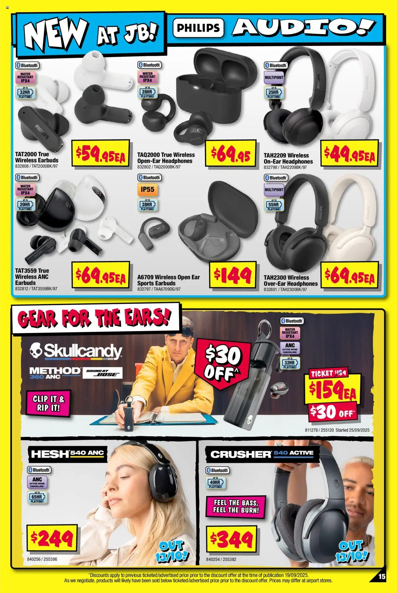 JB Hi-Fi catalogue - valid from 02.10.2025 | Page: 14 | Products: Water, Clip, Audio, Headphones
