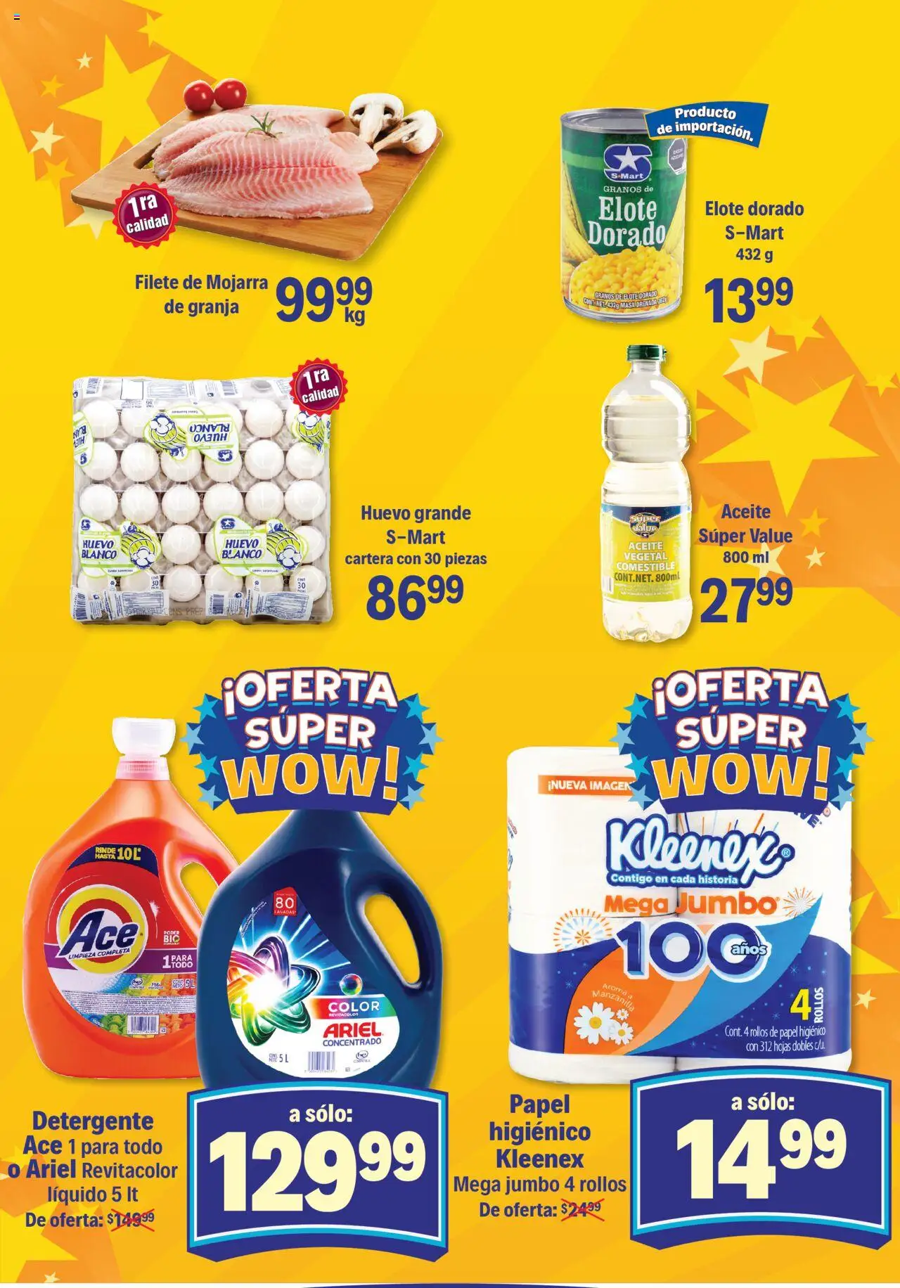 Nuevas ofertas de S-Mart válidas en toda la República Mexicana desde el 30.09.2025. ¡Encuentra las mejores ofertas en S-Mart - Folleto - Juarez! | Página: 3 | Productos: Detergente, Huevo, Aceite, Papel higiénico