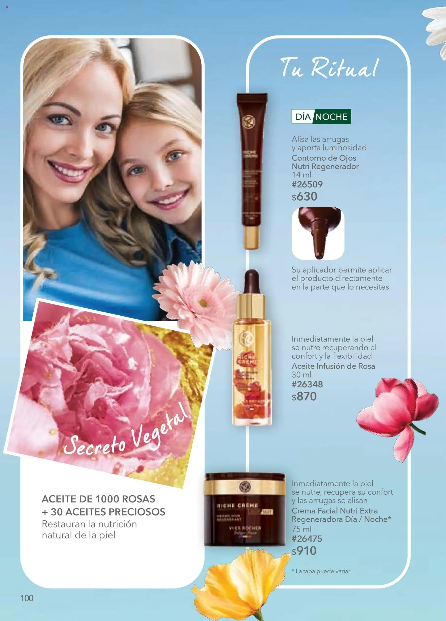 Nuevas ofertas de Yves Rocher válidas en toda la República Mexicana desde el 24.03.2026. ¡Encuentra las mejores ofertas en Yves Rocher campaña 5 2026! | Página: 102 | Productos: Contorno de ojos, Crema, Contorno, Aceite