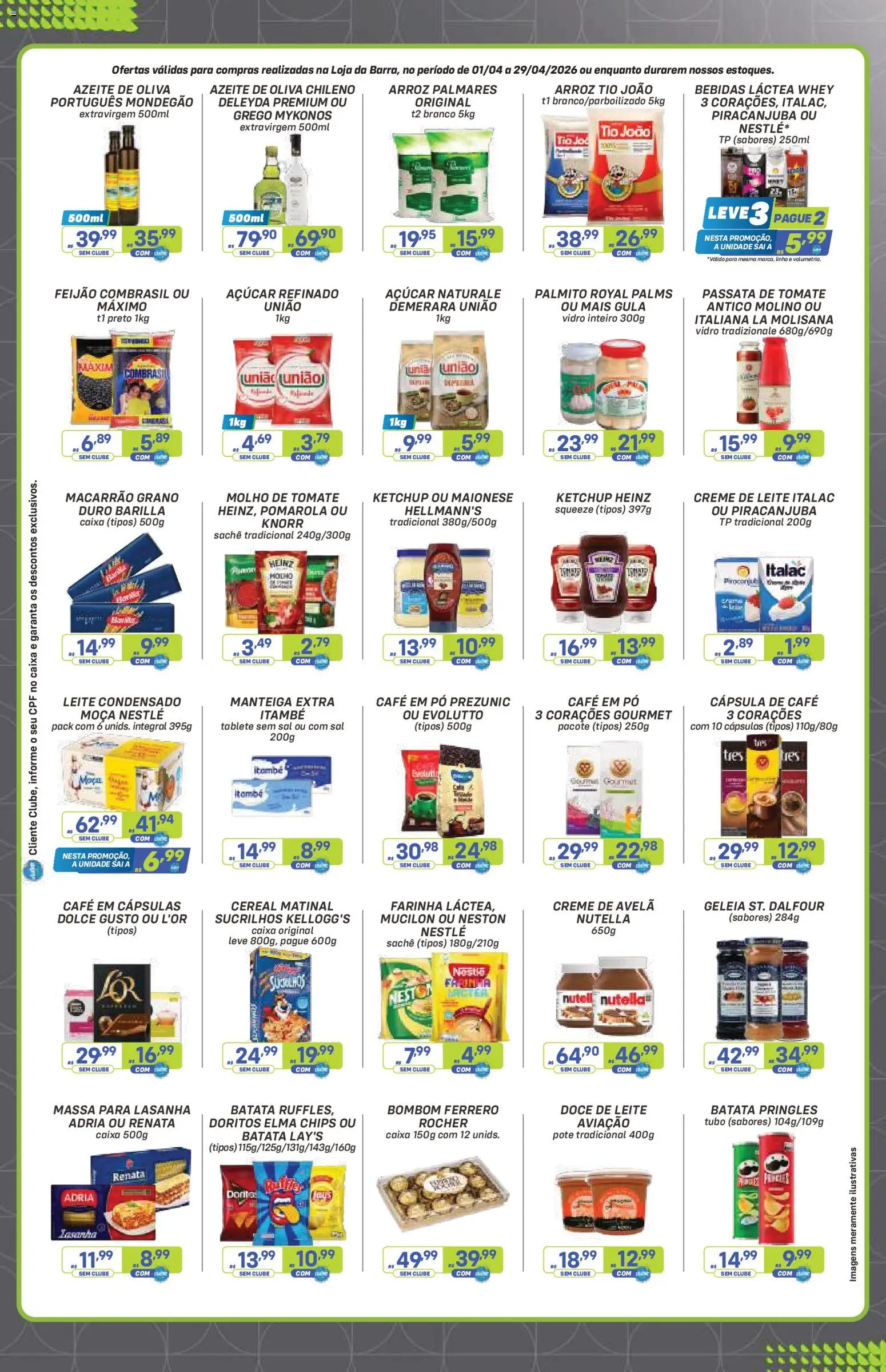 Prezunic Folheto - válido de 31.03.2026 | Página: 4 | Produtos: Molho de tomate, Leite, Leite condensado, Creme de avelã