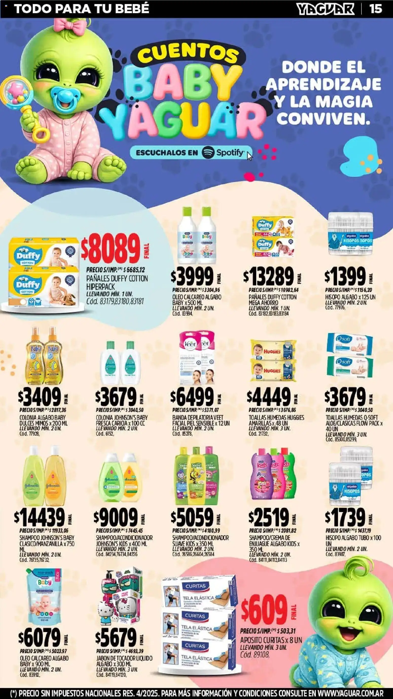 Yaguar - Oferta Semanal Neuquen │ válido desde el 02.03.2026 | Página: 15 | Productos: Toallas, Shampoo, Jabón, Pañales