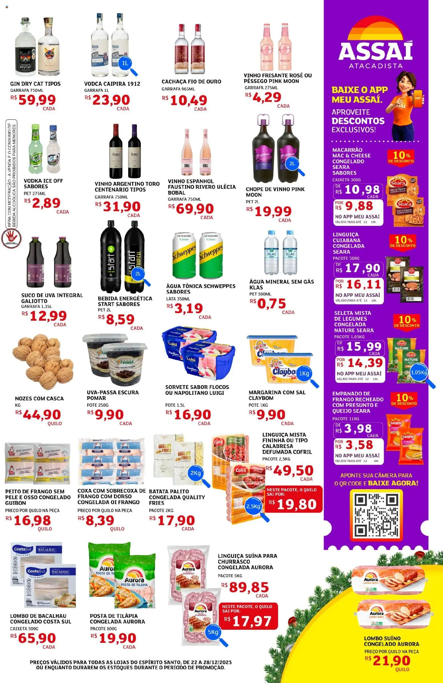 Assaí Atacadista Folheto - válido de 22.12.2025 | Página: 3 | Produtos: Macarrão, Câmera, Margarina, Peito de frango