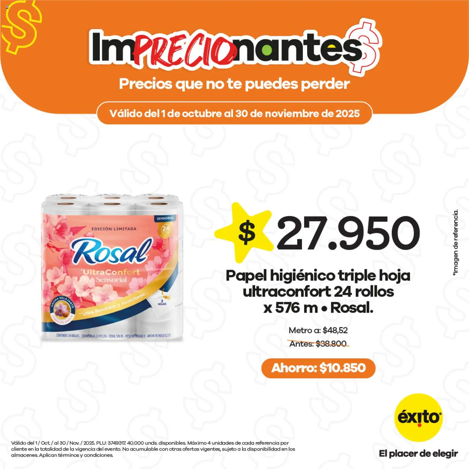 Éxito revista - valida desde el 01.10.2025 | Página: 4 | Productos: Té, Pollo, Peso, Papel higiénico