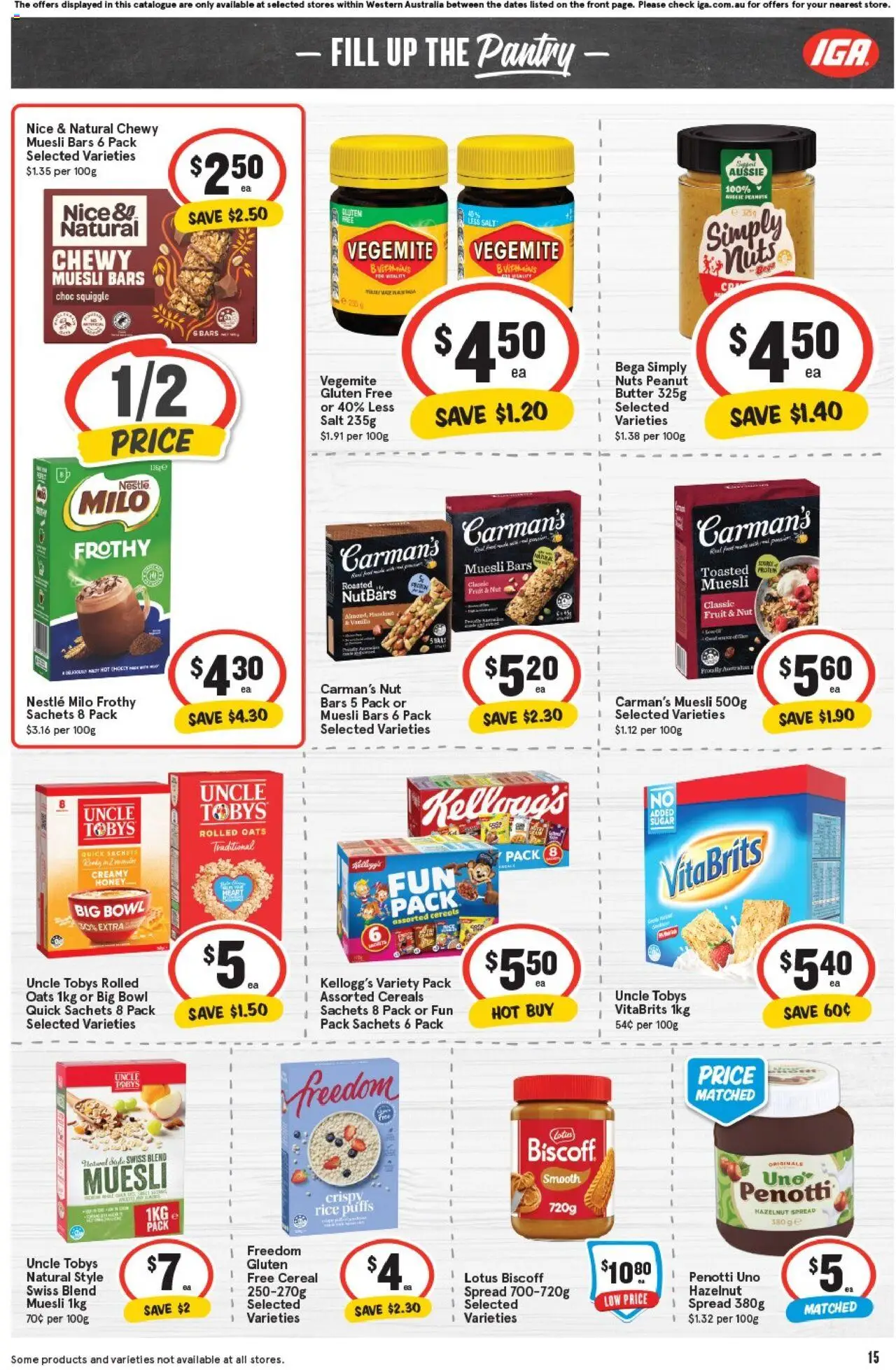 IGA catalogue - valid from 08.10.2025 | Page: 18 | Products: Rice, Oats, Cereal, Vegemite