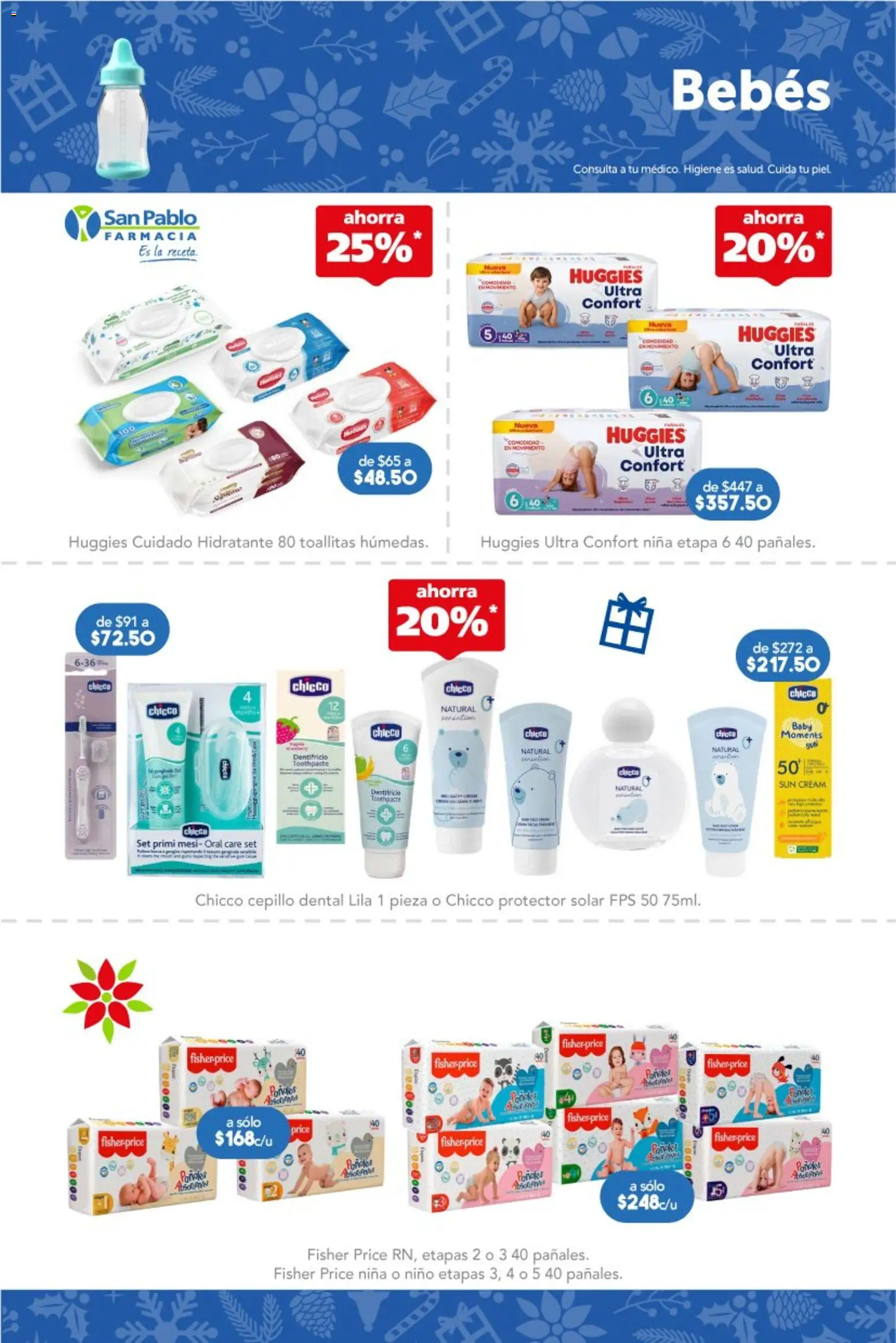 Nuevas ofertas de Farmacia San Pablo válidas en toda la República Mexicana desde el 30.11.2025. ¡Encuentra las mejores ofertas en Farmacia San Pablo catálogo! | Página: 8 | Productos: Cepillo, Pañales, Protector solar