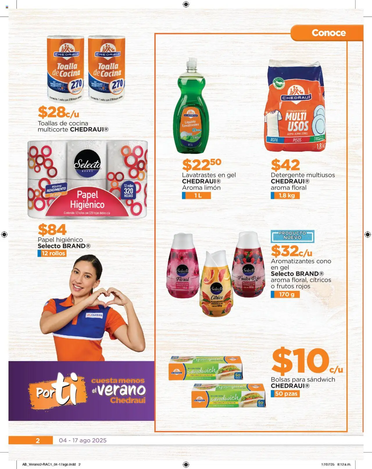 Nuevas ofertas de Chedraui válidas en toda la República Mexicana desde el 04.08.2025. ¡Encuentra las mejores ofertas en Chedraui folleto! | Página: 2 | Productos: Toalla, Papel higiénico, Cocina, Toallas