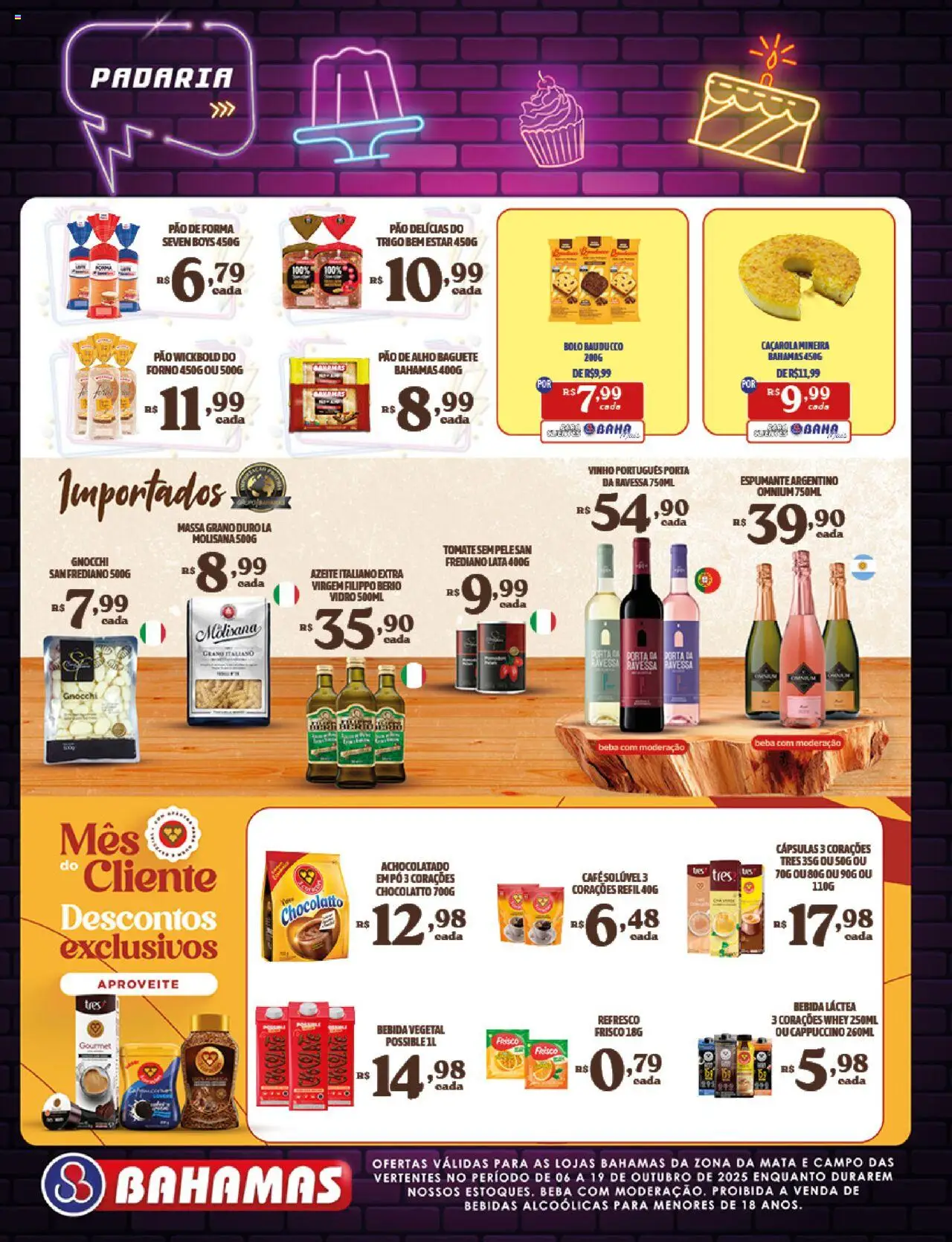 Bahamas Supermercados Folheto - válido de 06.10.2025 | Página: 6 | Produtos: Alho, Refresco, Vinho, Café solúvel