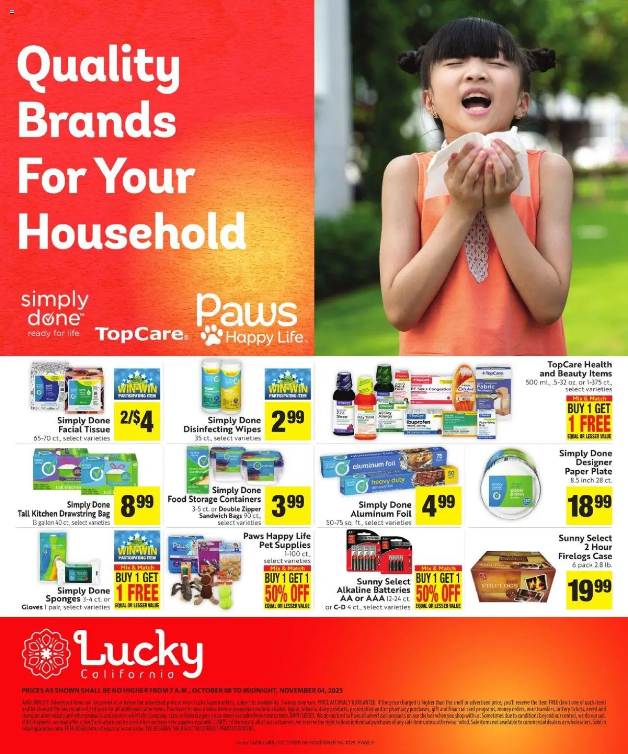Lucky Supermarkets More Deals Across the Store - valid from 08.10.2025 | Page: 5 | Products: Shelf, Wire, Gloves, Case