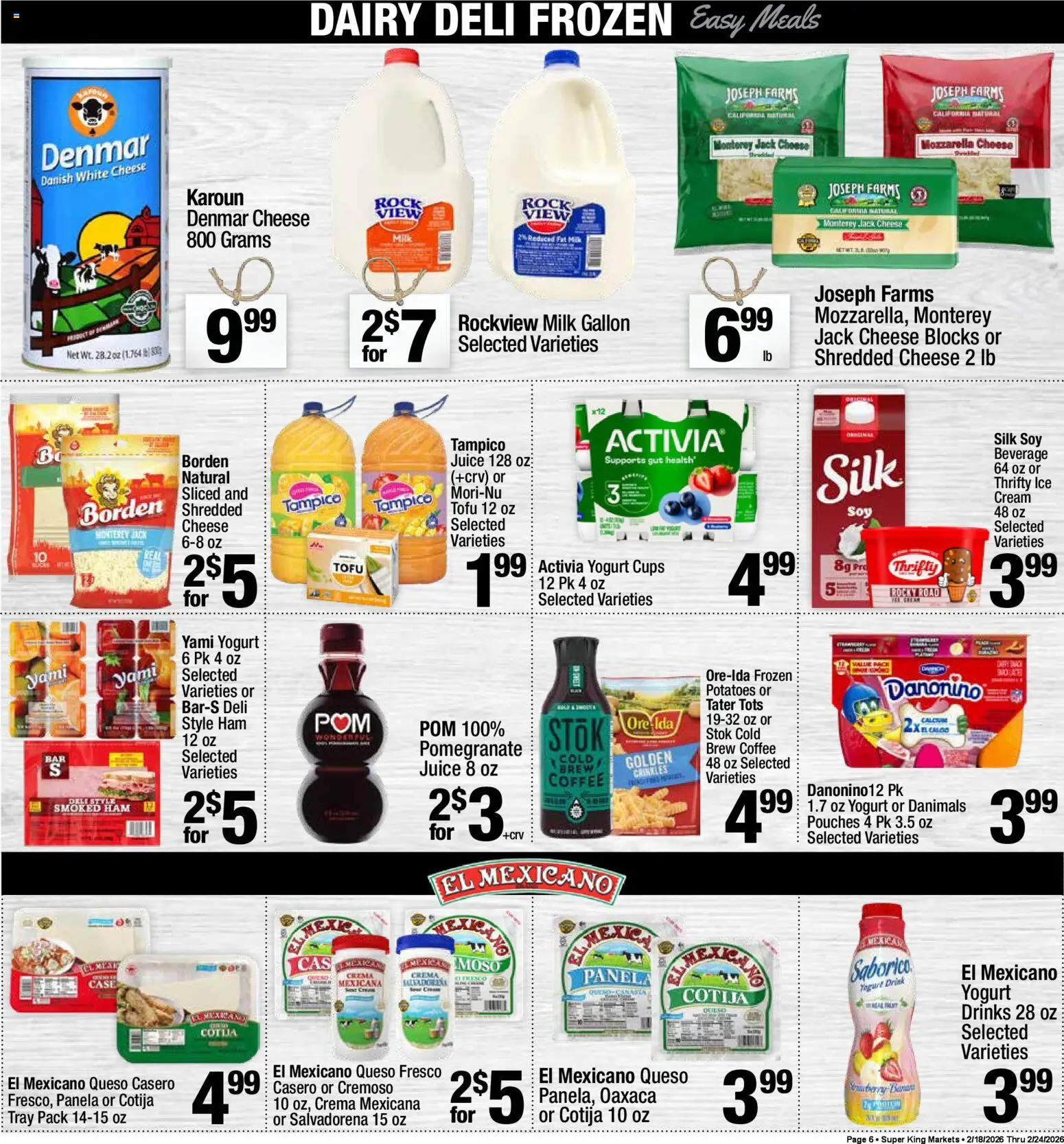 Super King - Weekly Ad - valid from 18.02.2026 | Page: 9 | Products: Cheese, Yogurt, Ham, Case