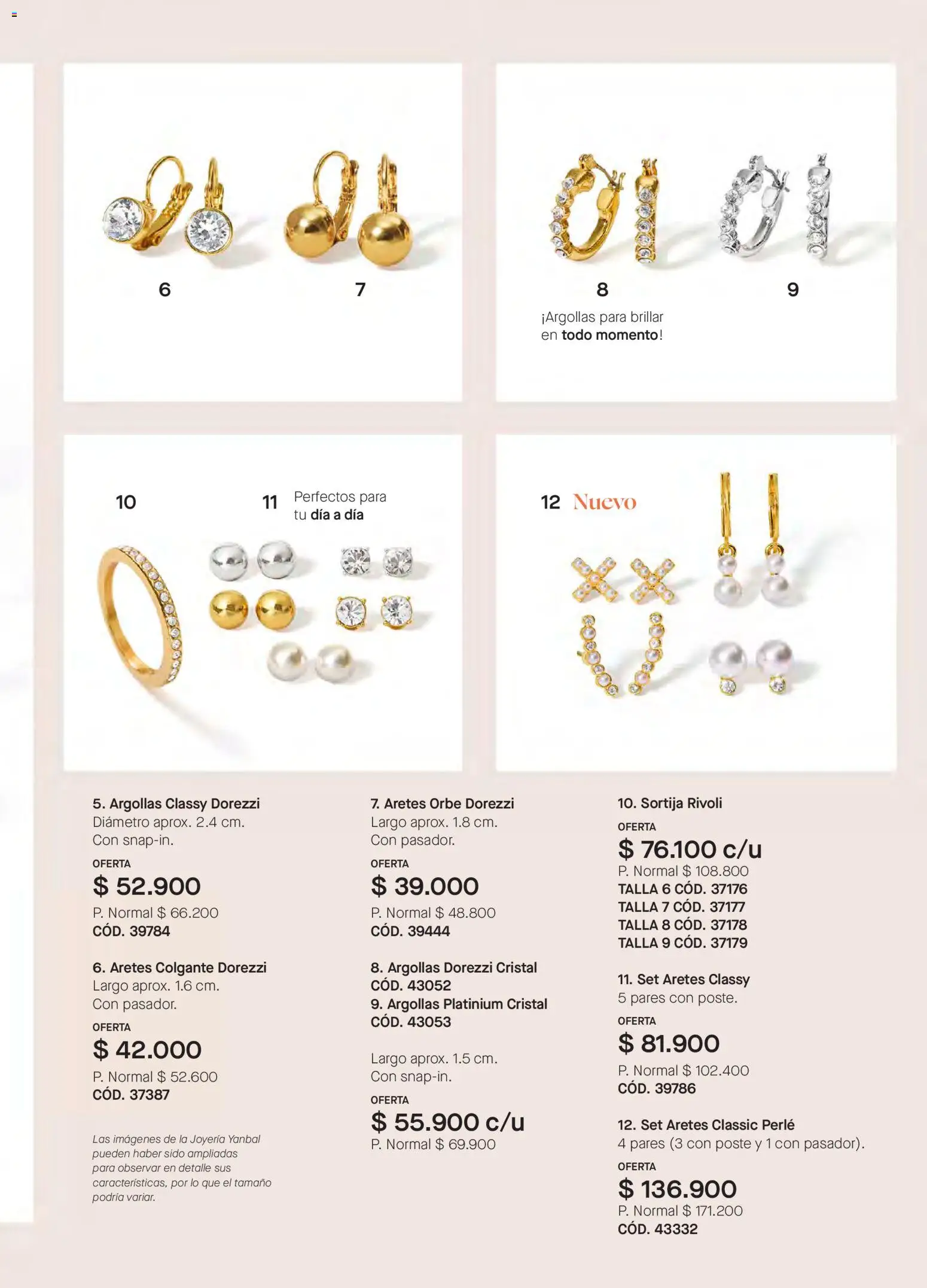 Yanbal revista - valida desde el 31.01.2026 | Página: 39 | Productos: Aretes
