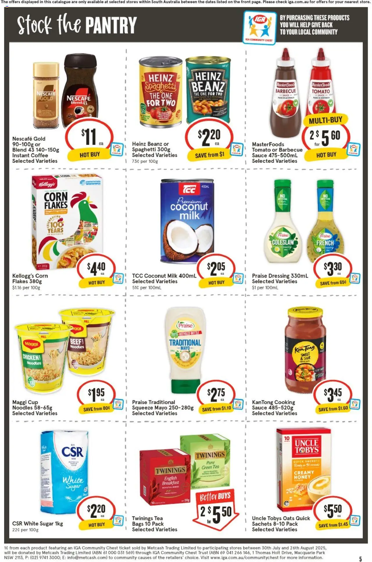 IGA catalogue - valid from 13.08.2025 | Page: 6 | Products: Chicken, Tea, Noodles, Beef