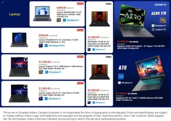 Preview of Canada Computers - Weekly flyer from shop Canada Computers valid from 09.01.2026