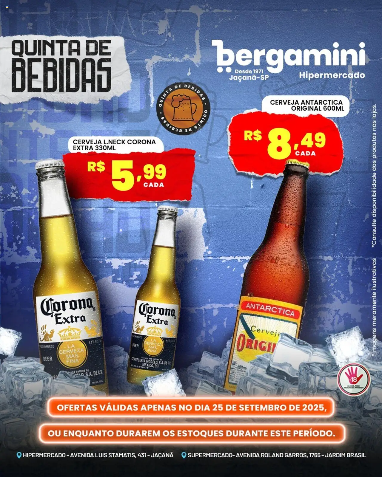 Supermercado Bergamini Folheto - válido de 25.09.2025 | Página: 8 | Produtos: Cerveja, Tinta