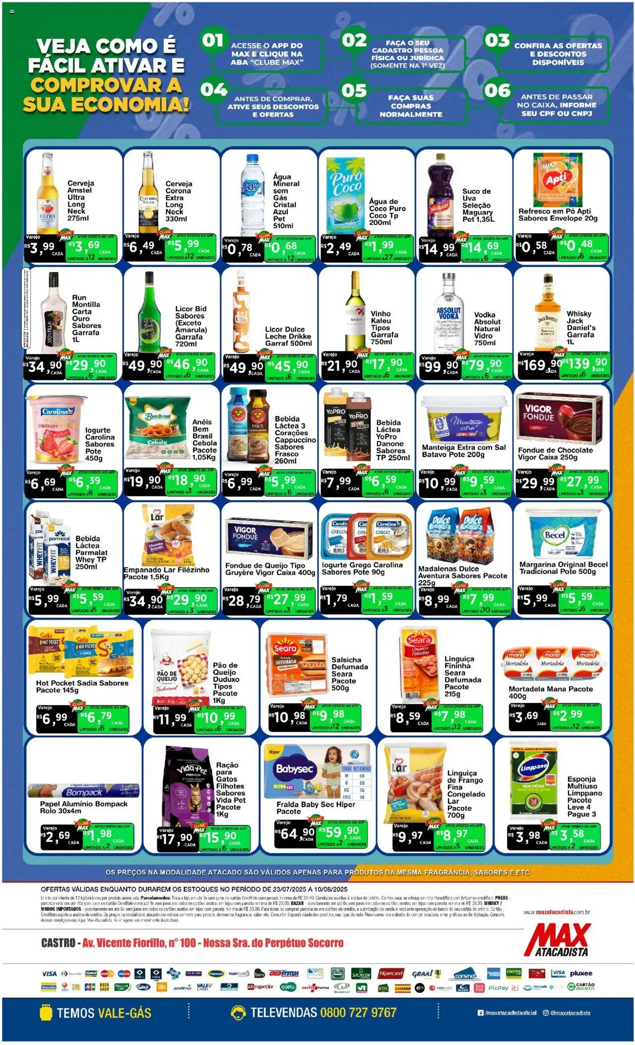 Max Atacadista Folheto - válido de 23.07.2025 | Página: 2 | Produtos: Esponja, Rolo, Envelope, Sal