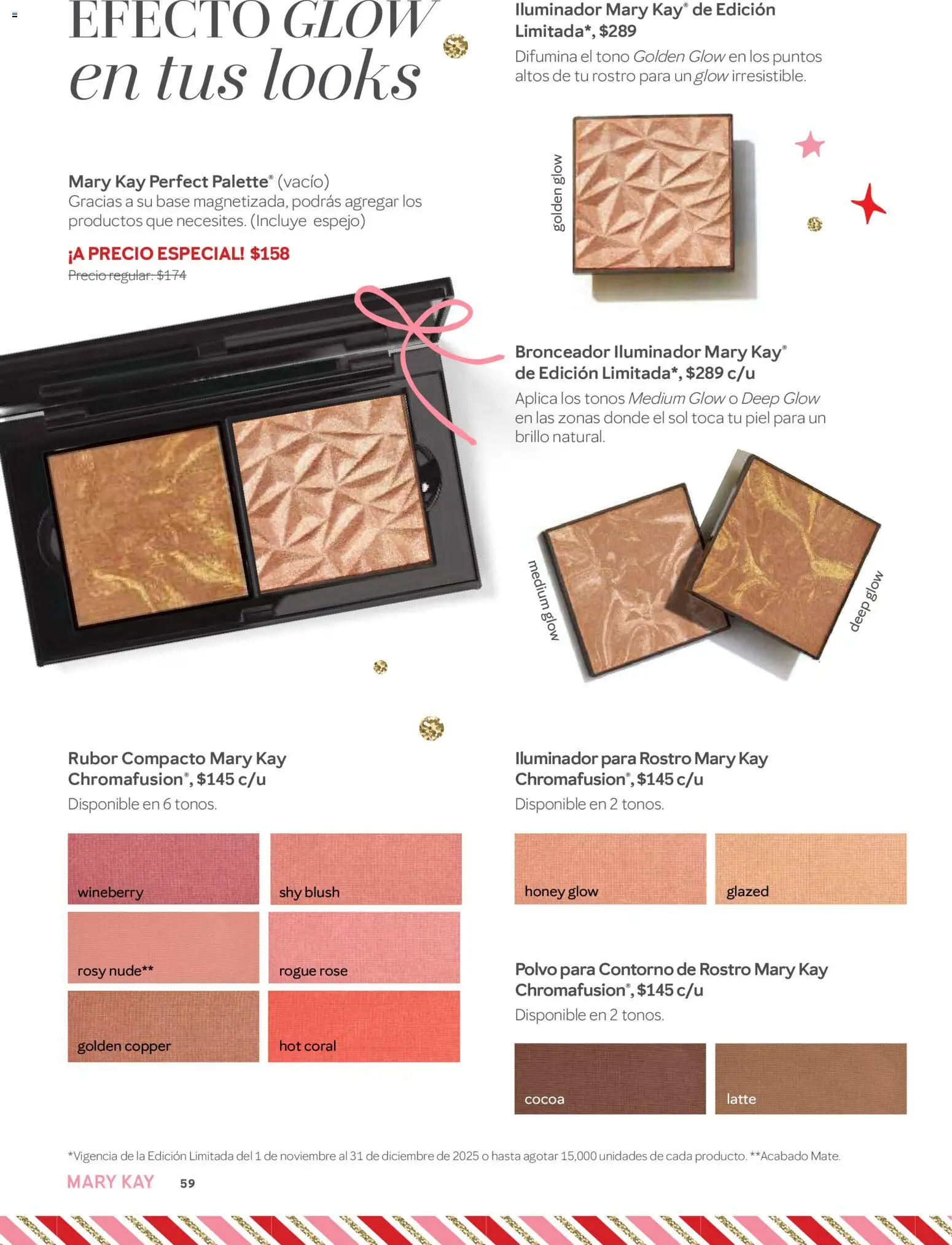 Nuevas ofertas de Mary Kay válidas en toda la República Mexicana desde el 01.11.2025. ¡Encuentra las mejores ofertas en Mary Kay catálogo! | Página: 59 | Productos: Iluminador, Contorno, Brillo, Rubor