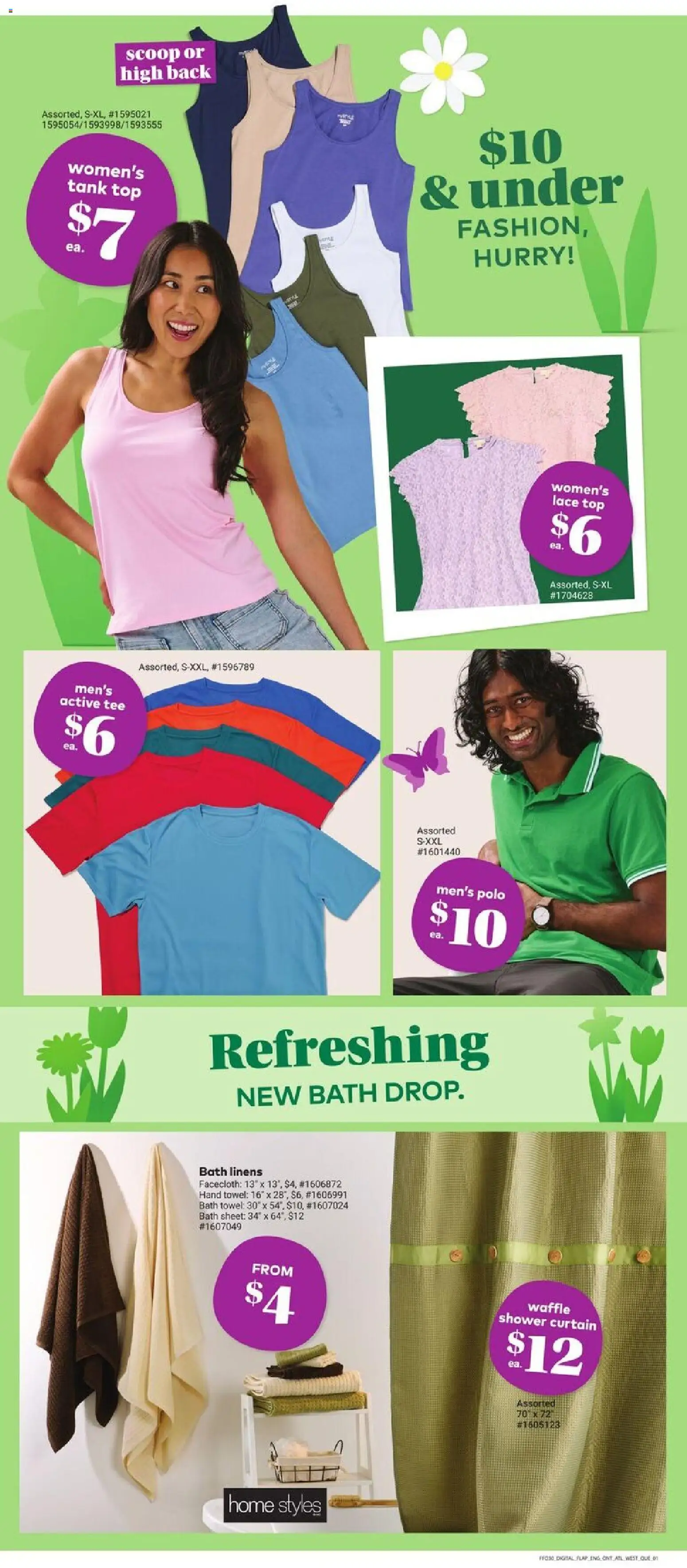 Giant Tiger flyer valid from 25.02.2026 | Page: 4 | Products: Bath, Shower, Shirt, Tank top