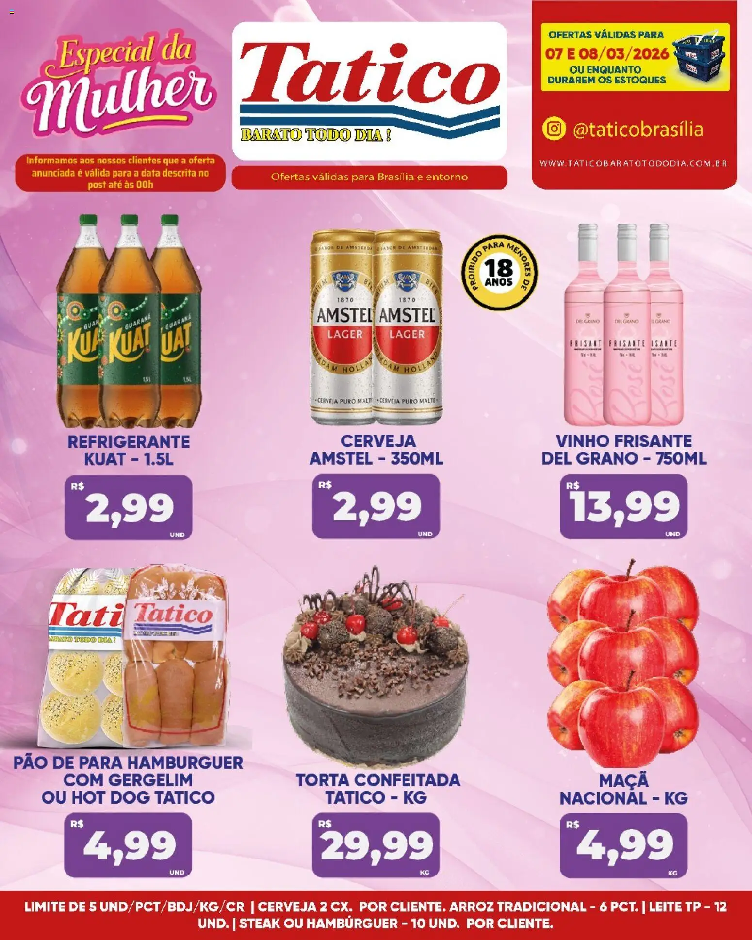 Tatico Folheto - válido de 09.03.2026 | Página: 25 | Produtos: Guaraná, Pão, Vinho, Arroz