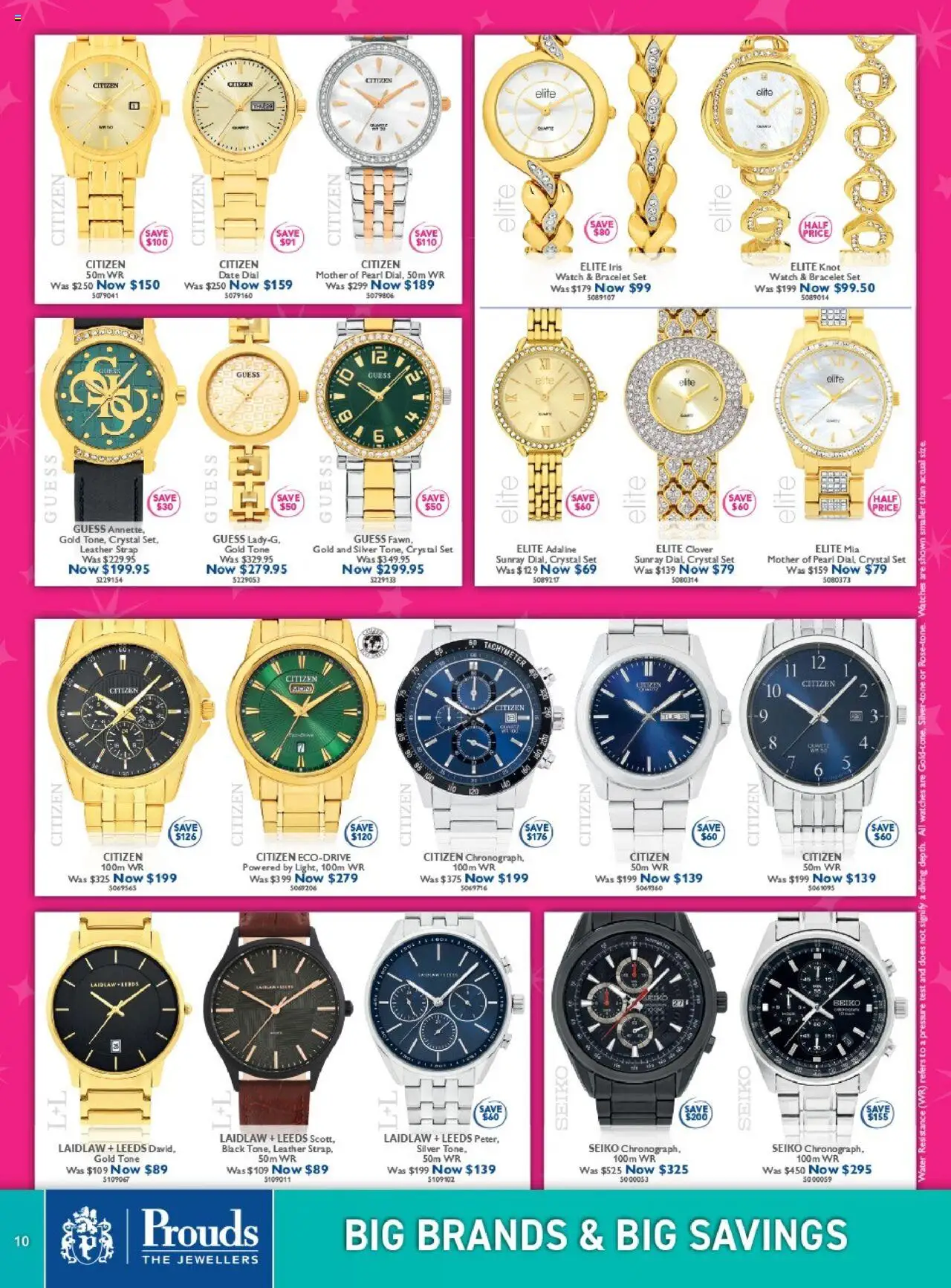 Prouds The Jewellers catalogue - valid from 13.10.2025 | Page: 10 | Products: Bracelet, Water, Date, Watch