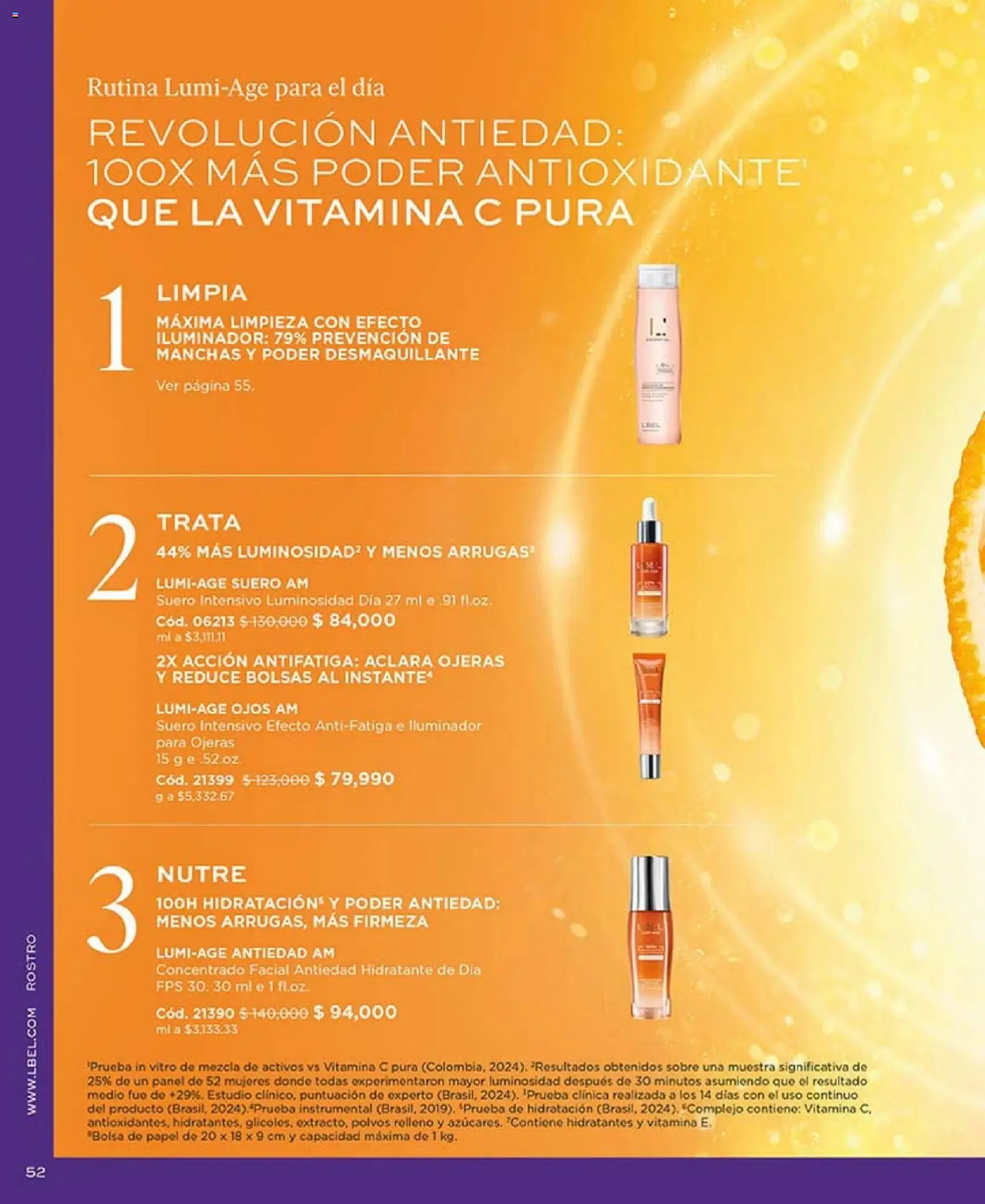 L'Bel revista - valida desde el 01.03.2026 | Página: 52 | Productos: Bolsa, Iluminador, Sobre, Desmaquillante