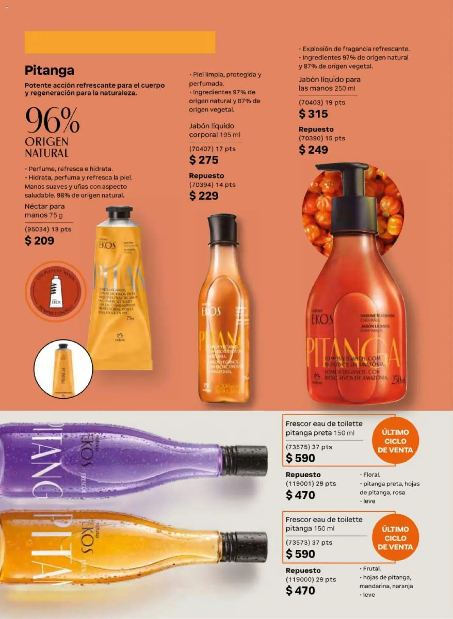 Nuevas ofertas de Natura válidas en toda la República Mexicana desde el 24.04.2026. ¡Encuentra las mejores ofertas en Natura campaña 7 2026! | Página: 116 | Productos: Jabón líquido, Fragancia, Eau de toilette, Jabón