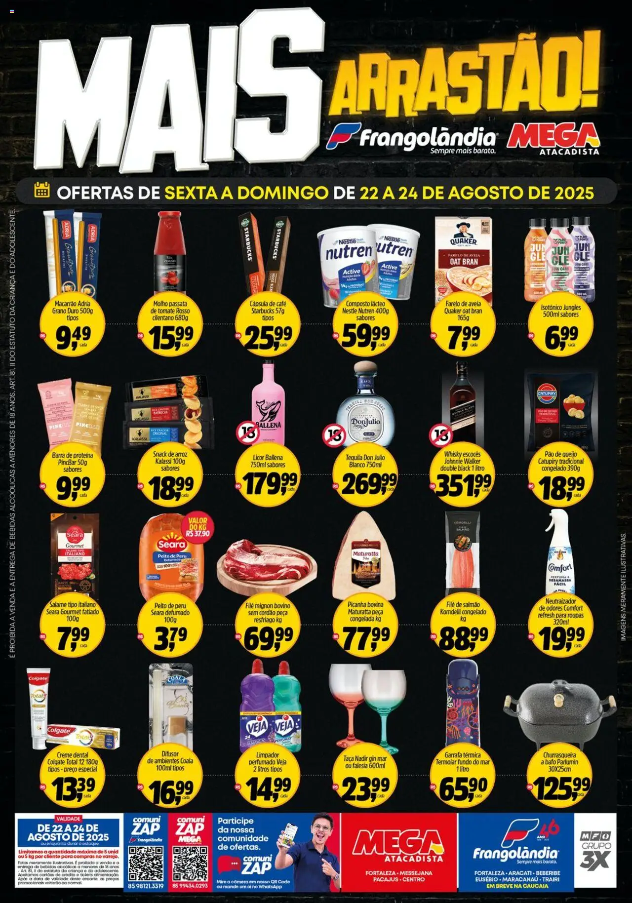 Frangolândia Folheto - válido de 22.08.2025 | Página: 1 | Produtos: Cápsula de café, Picanha, Garrafa térmica, Salame