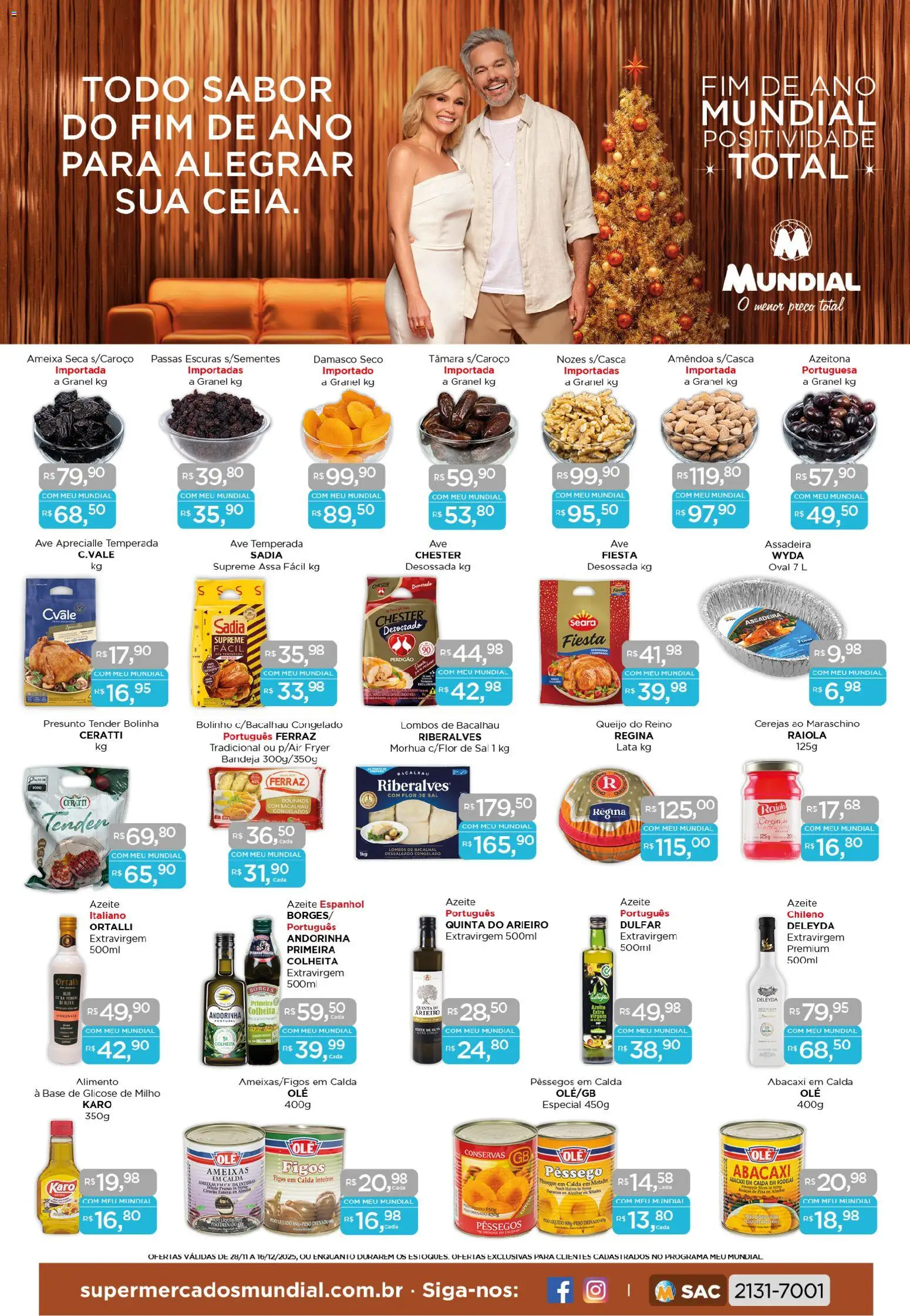 Mundial Folheto - válido de 28.11.2025 | Página: 1 | Produtos: Pêssego, Bandeja, Assadeira, Azeite