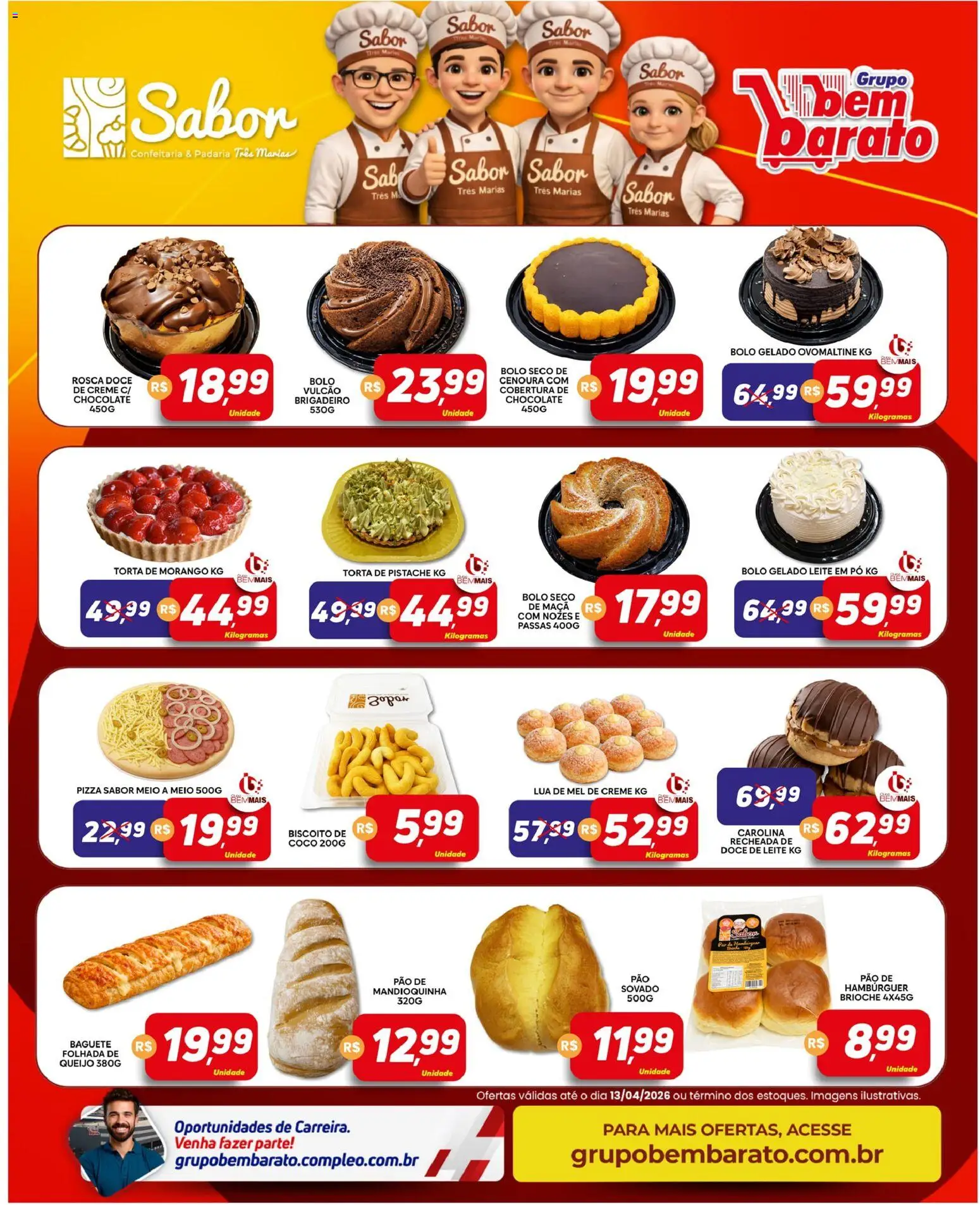 Supermercado Bem Barato Folheto - válido de 07.04.2026 | Página: 4 | Produtos: Pó, Biscoito, Queijo, Doce de leite