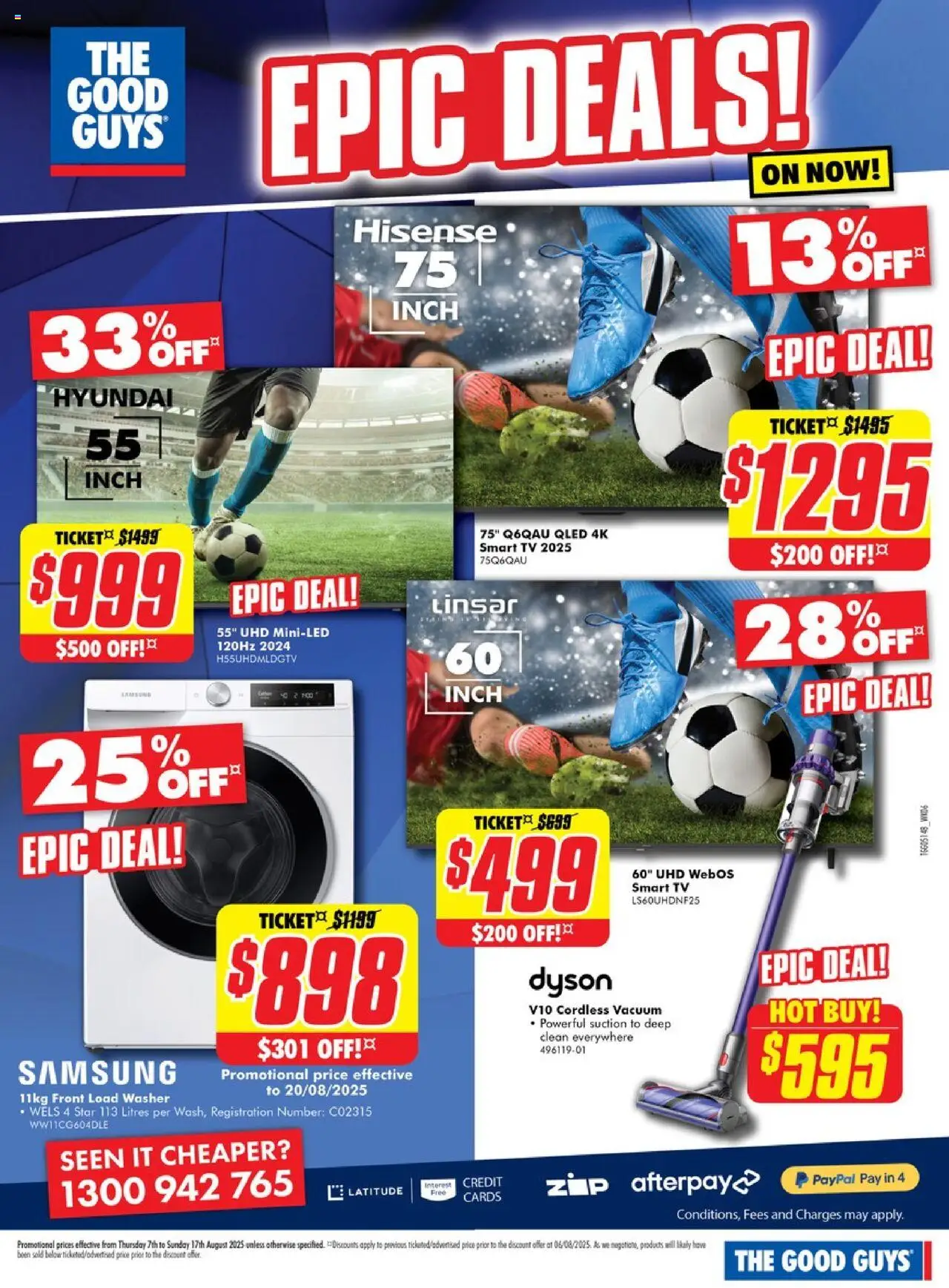 The Good Guys catalogue - valid from 06.08.2025 | Page: 4 | Products: Tv, Washer, Smart tv