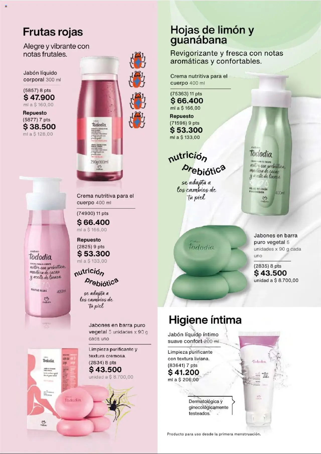 Natura revista - valida desde el 03.09.2025 | Página: 103 | Productos: Crema, Jabón líquido, Jabón, Manteca