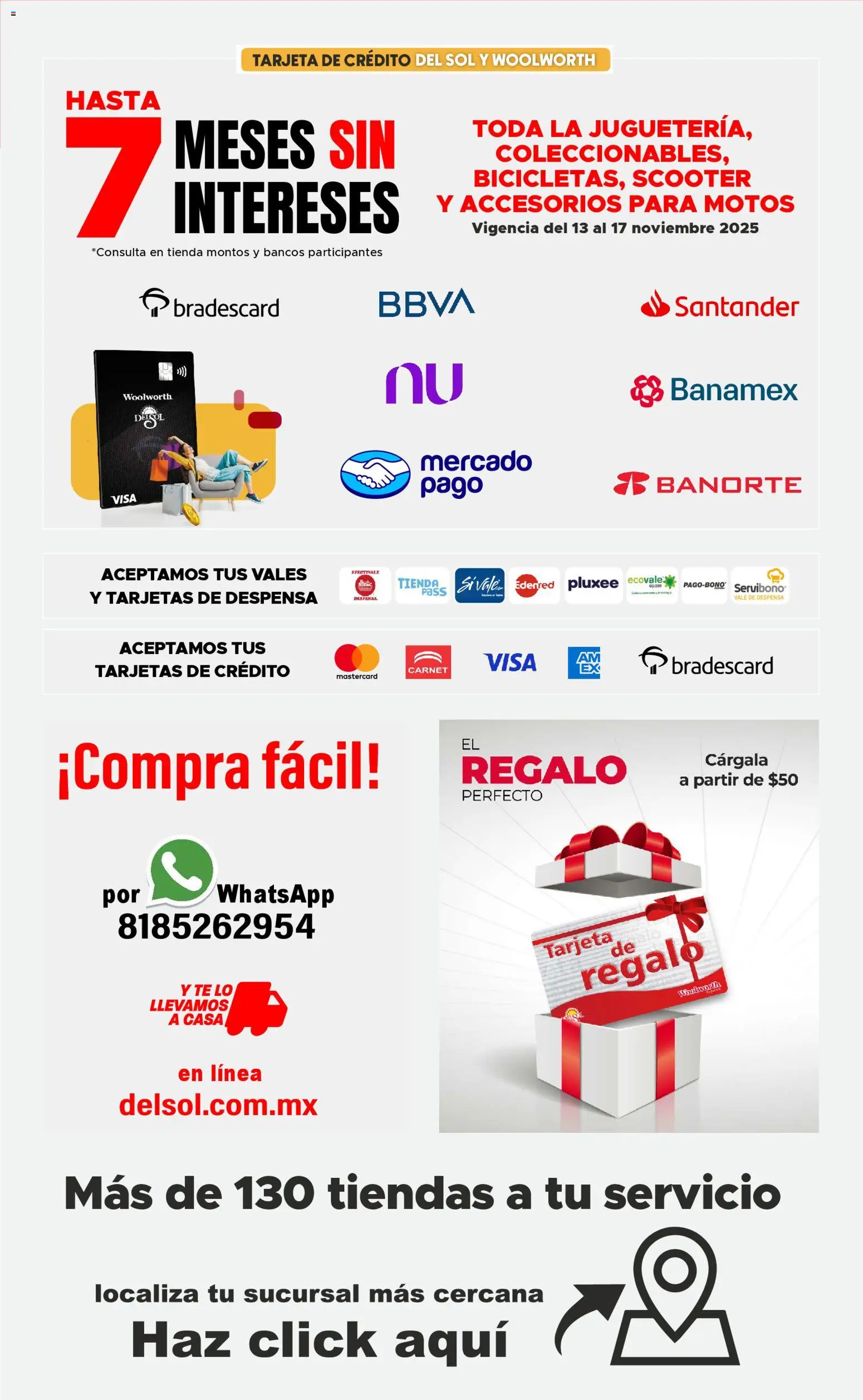 Nuevas ofertas de Del Sol y Woolworth válidas en toda la República Mexicana desde el 13.11.2025. ¡Encuentra las mejores ofertas en Del Sol y Woolworth Buen fin! | Página: 58 | Productos: Scooter, Despensa, Té