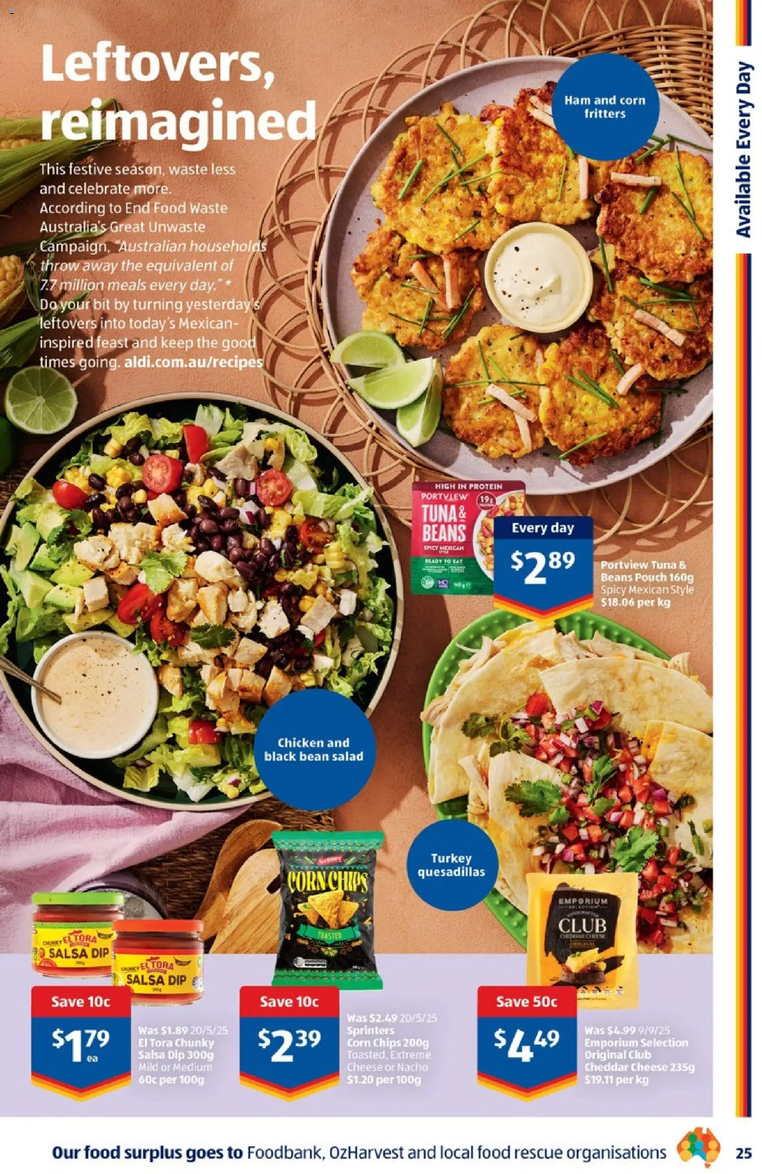 Aldi catalogue - valid from 31.12.2025 | Page: 25 | Products: Cheese, Salad, Tuna, Turkey
