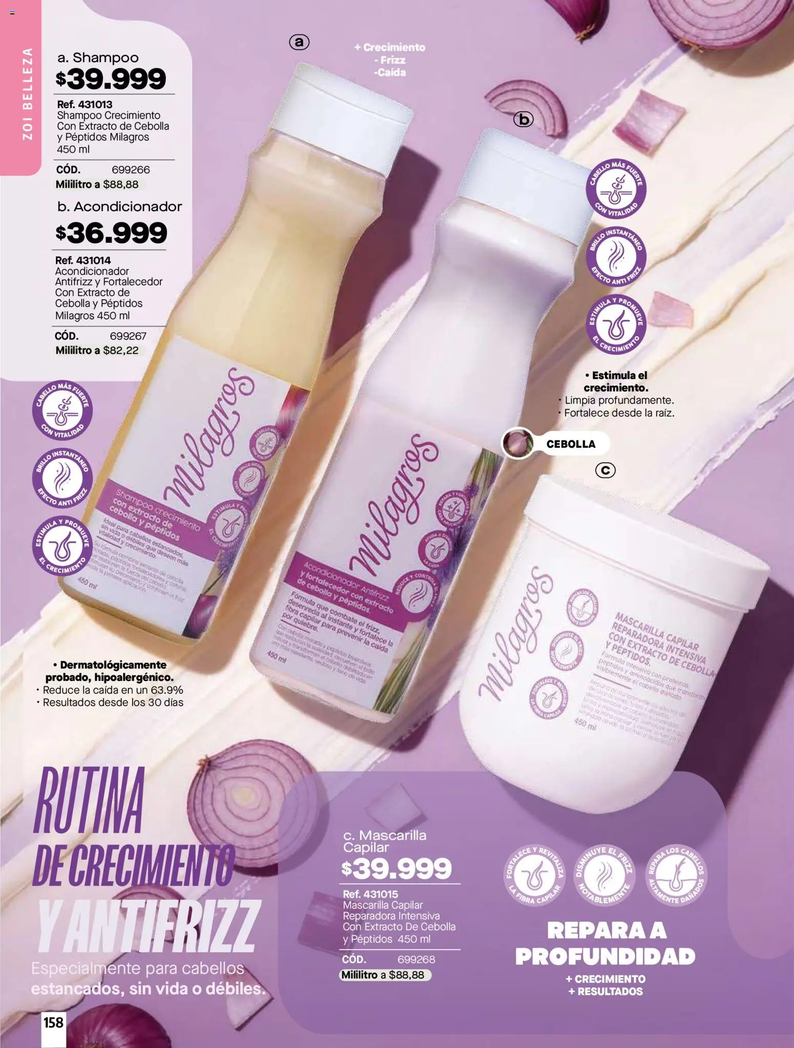 Carmel revista - valida desde el 01.05.2026 | Página: 162 | Productos: Shampoo, Cebolla, Mascarilla, Acondicionador