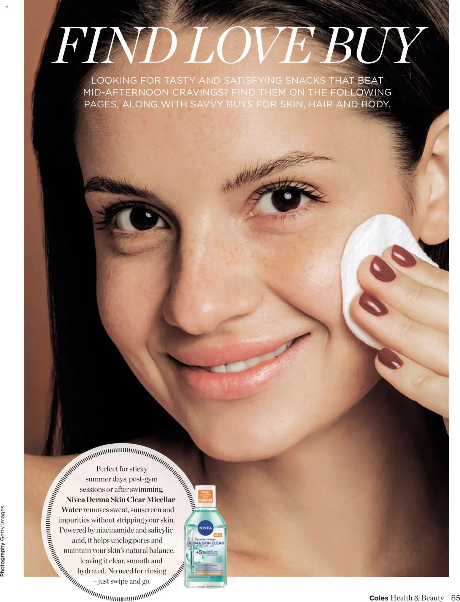 Coles catalogue - valid from 06.01.2026 | Page: 85 | Products: Micellar water, Sunscreen, Water