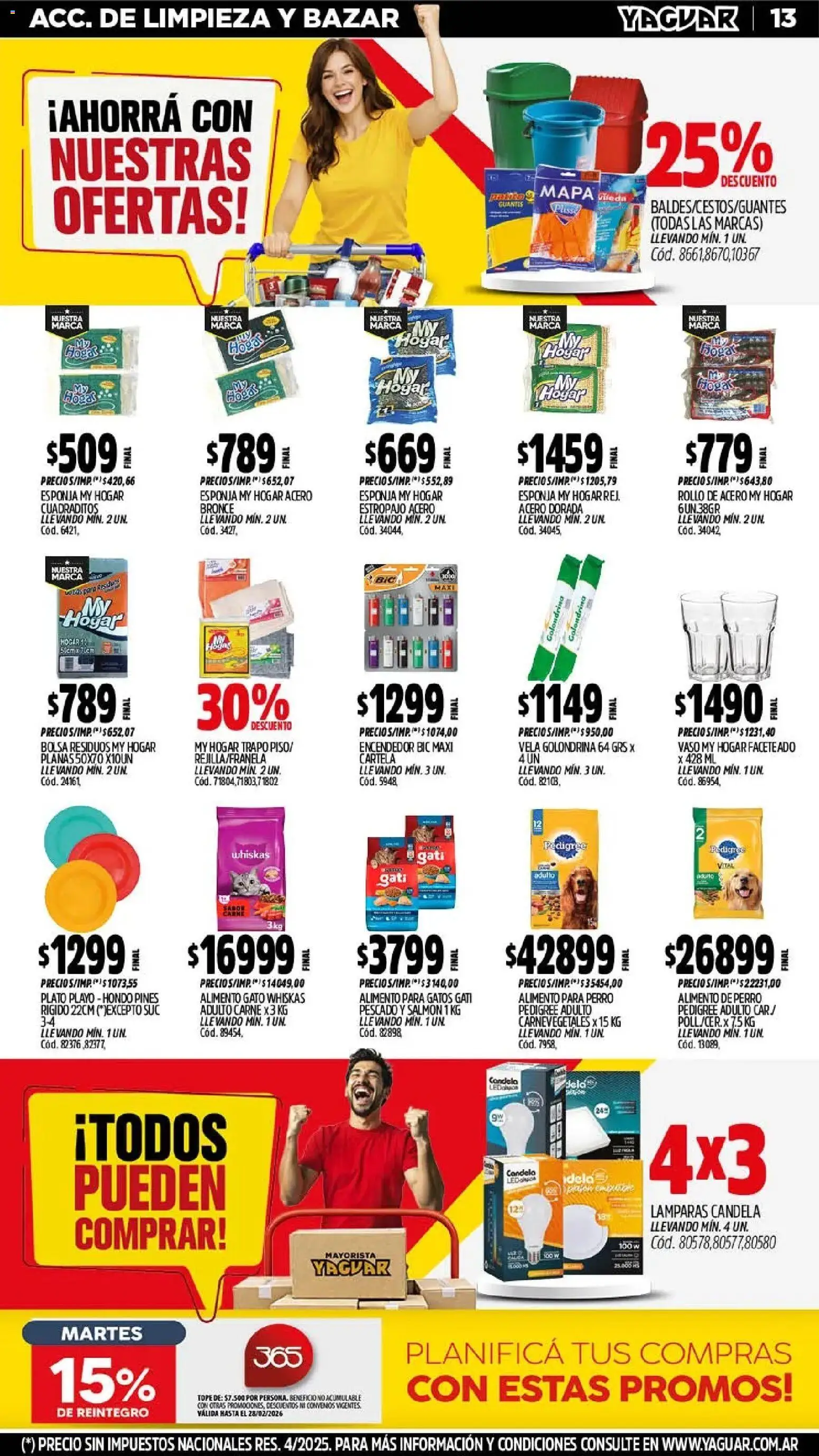 Yaguar - Oferta Semanal Misiones │ válido desde el 23.02.2026 | Página: 13 | Productos: Encendedor, Bolsa, Estropajo, Guantes