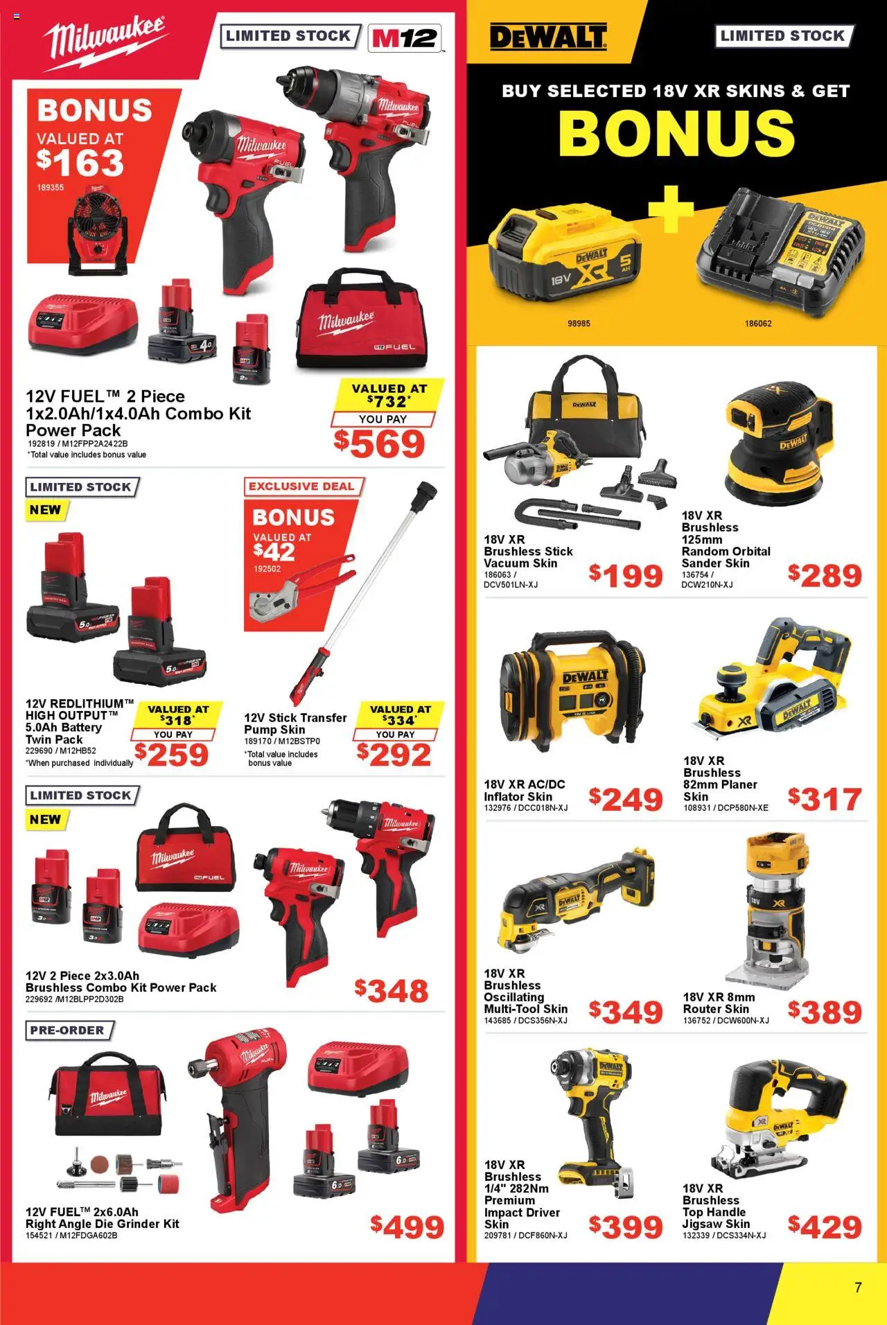 Total Tools catalogue - valid from 19.08.2025 | Page: 7 | Products: Battery, Grinder