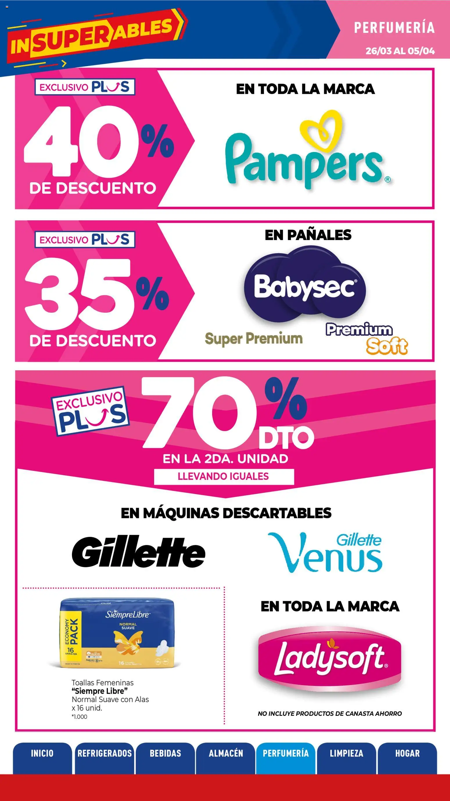 La Anonima - catalogos-masivos - insuperables-13-26-litoral │ válido desde el 26.03.2026 | Página: 23 | Productos: Toallas, Pañales, Canasta