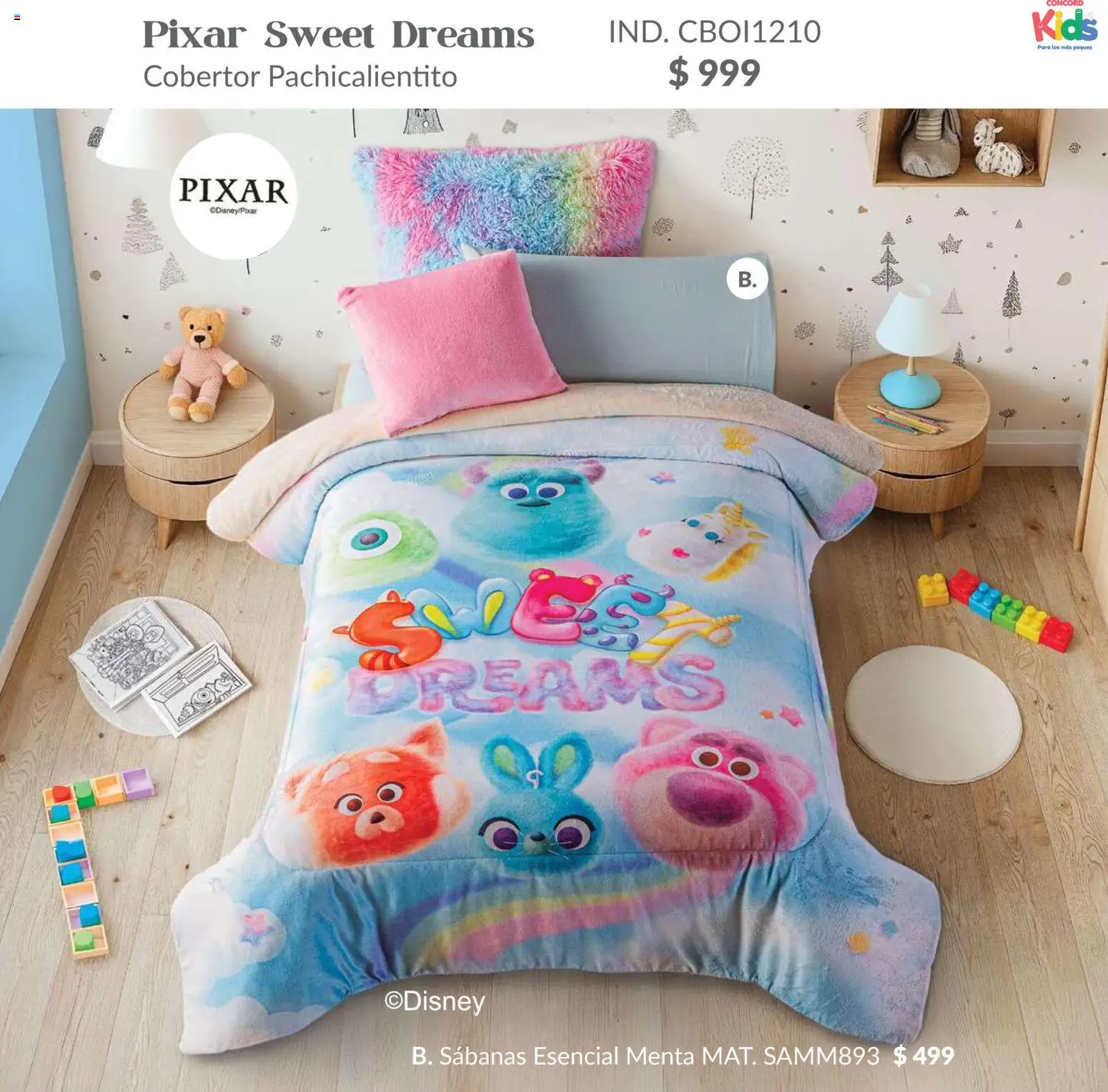 Nuevas ofertas de Colchas Concord válidas en toda la República Mexicana desde el 01.02.2026. ¡Encuentra las mejores ofertas en Colchas Concord catálogo Kids! | Página: 56 | Productos: Cobertor, Sabanas