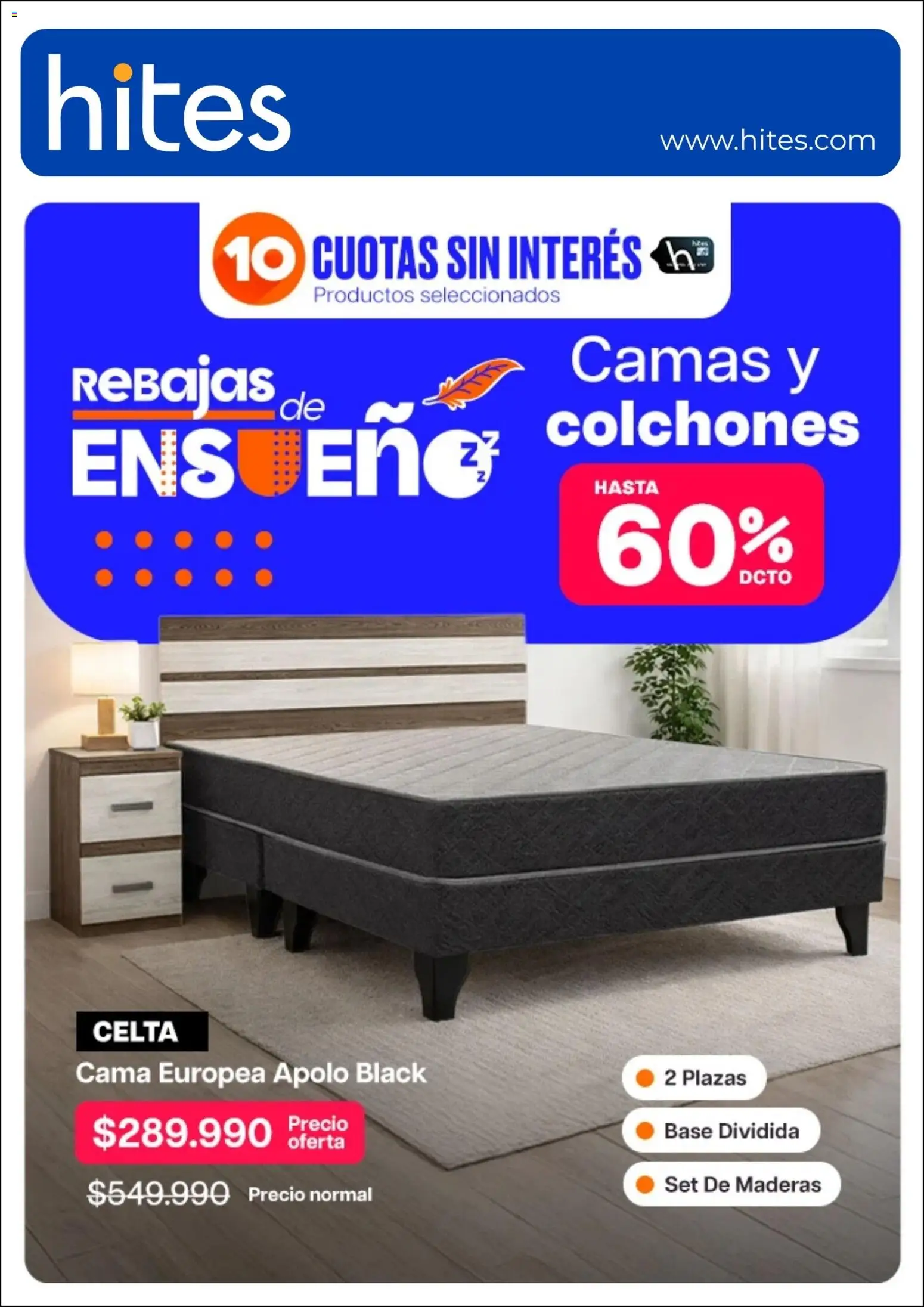 Hites Ofertas  │ válido desde el 22.04.2026 | Página: 2 | Productos: Cama, Base