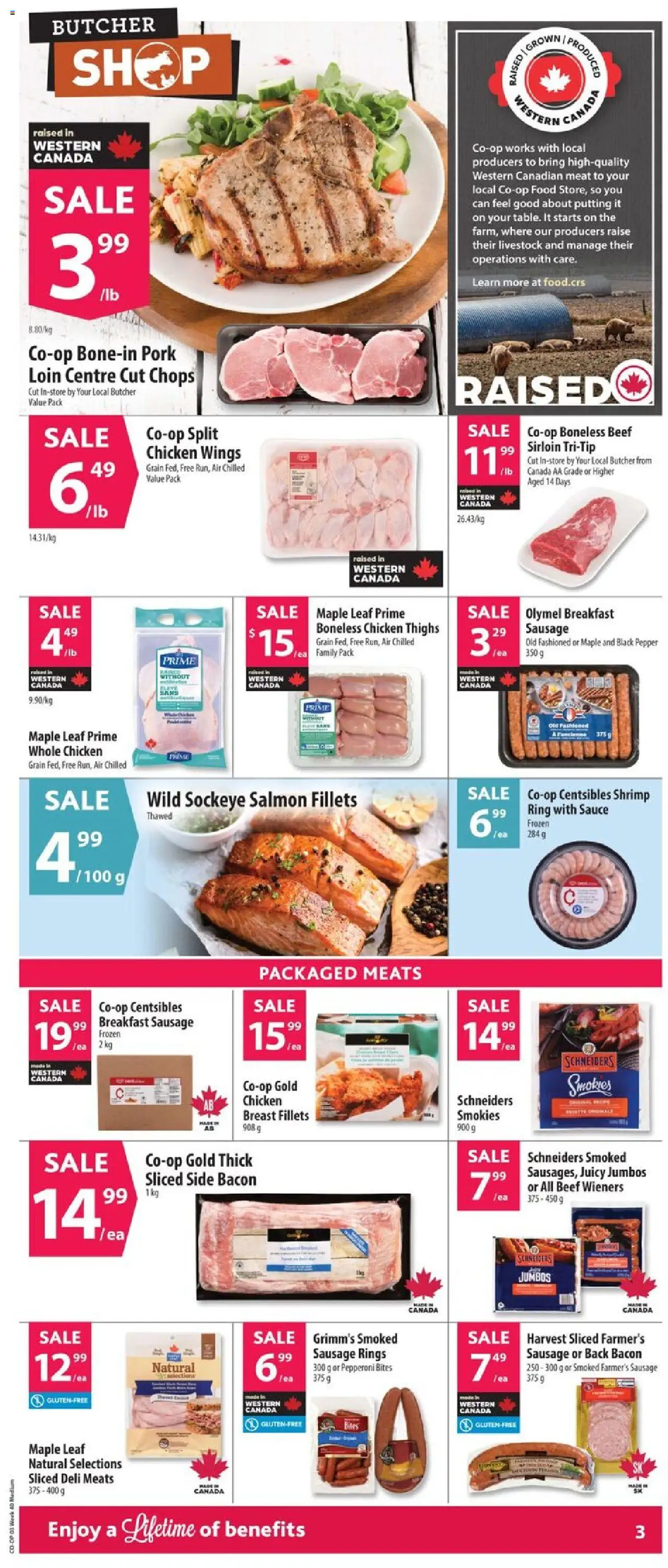 Co-op Food flyer valid from 25.09.2025 | Page: 6 | Products: Beef, Chicken wings, Chicken, Pork