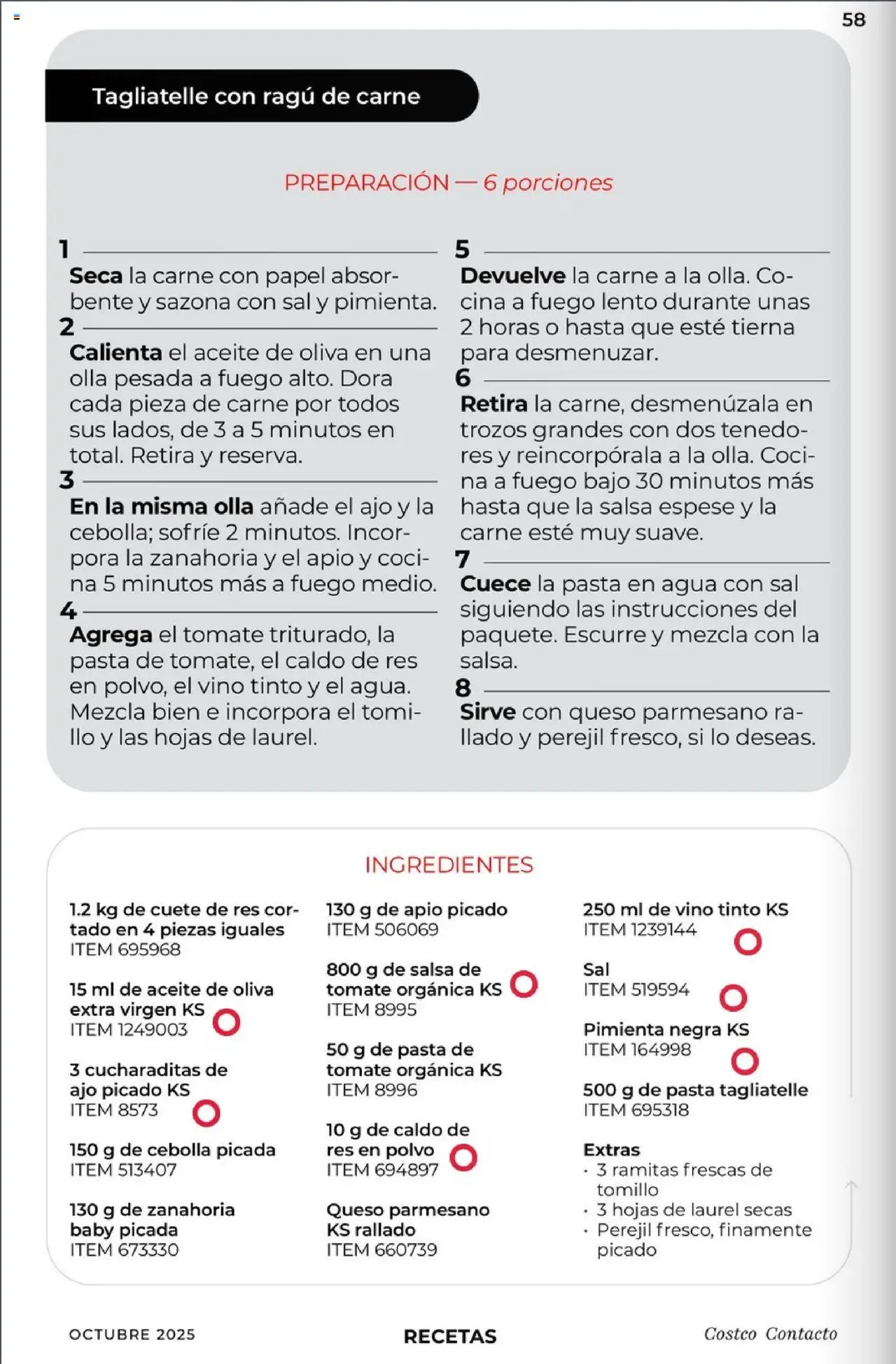 Nuevas ofertas de Costco válidas en toda la República Mexicana desde el 03.10.2025. ¡Encuentra las mejores ofertas en Costco - Revista Octubre! | Página: 58 | Productos: Cebolla, Agua, Pasta, Salsa de tomate