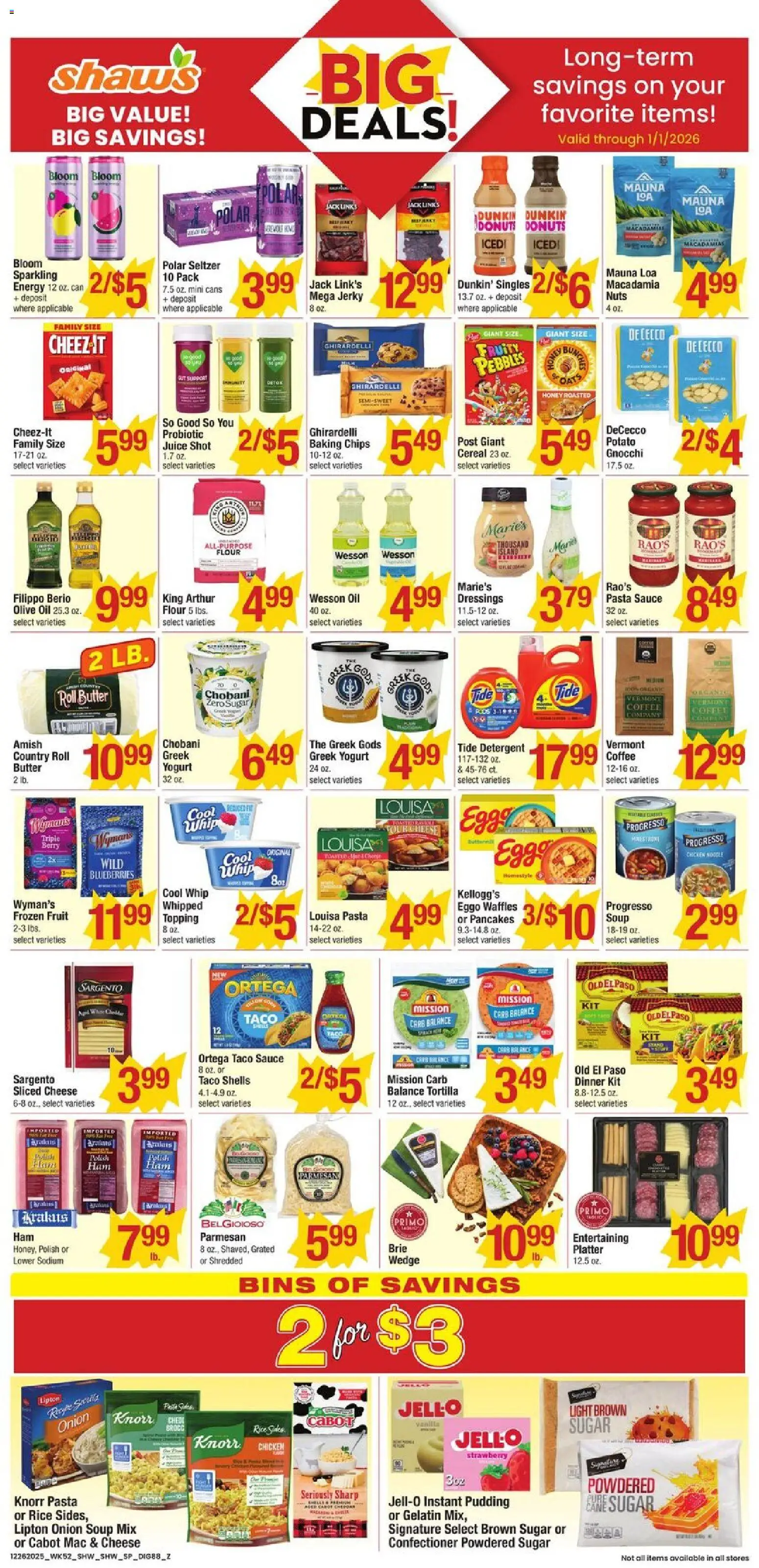 Shaw's Weekly Ad - NH - valid from 26.12.2025 | Page: 6 | Products: Cheese, Nuts, Sauce, Blueberries