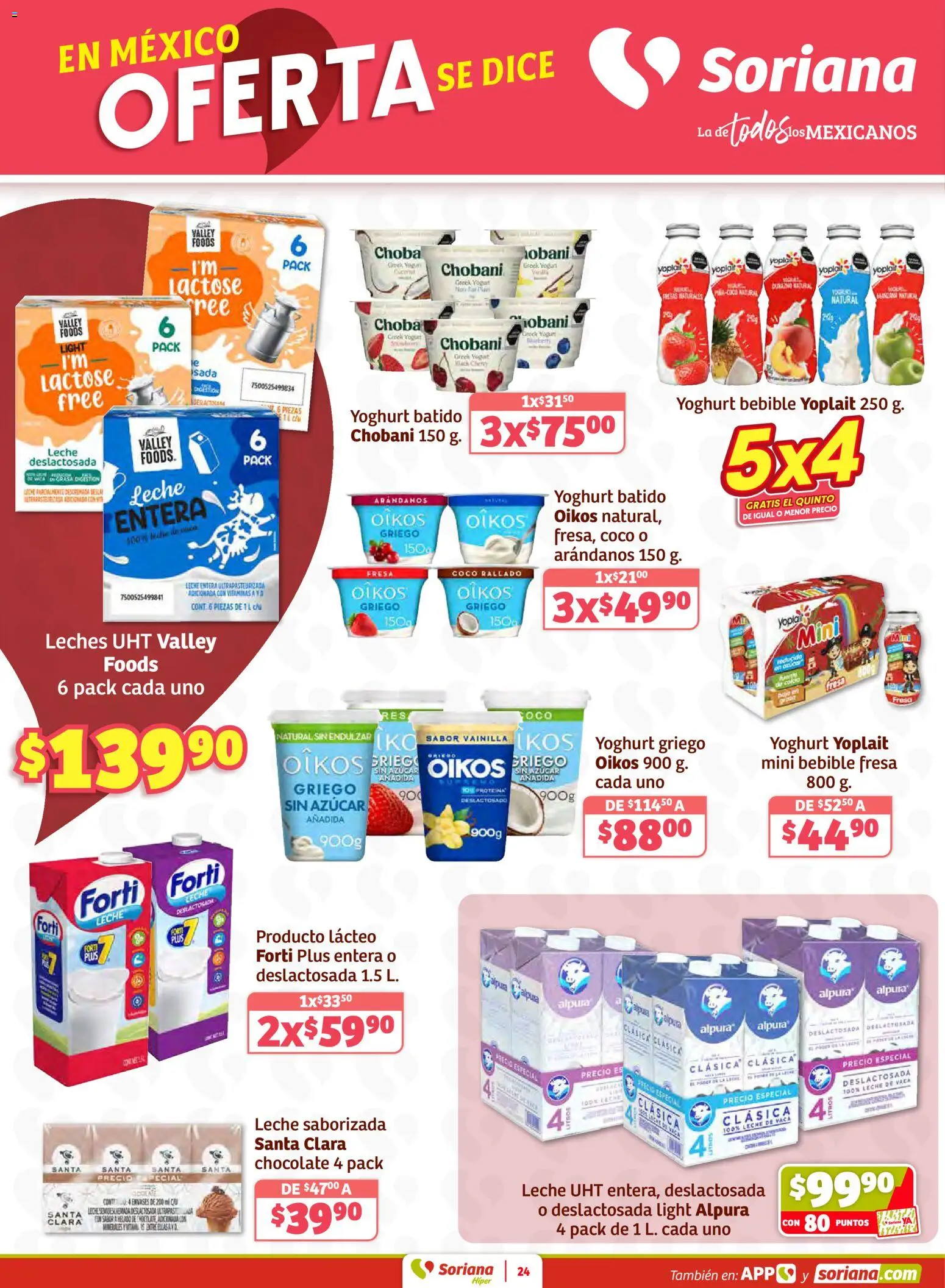Nuevas ofertas de Soriana válidas en toda la República Mexicana desde el 27.02.2026. ¡Encuentra las mejores ofertas en Soriana Preciazazaso Híper: Coah, Tamaulipas! | Página: 24 | Productos: Manzana, Leche, Arándanos, Vitaminas