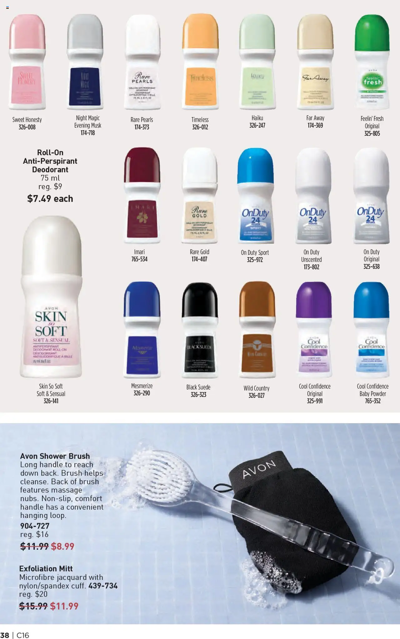 Avon flyer valid from 31.07.2025 | Page: 38 | Products: Powder, Deodorant, Antiperspirant, Shower