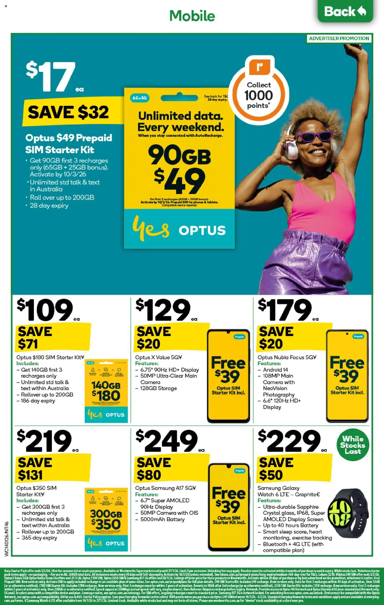 Woolworths catalogue - valid from 14.01.2026 | Page: 46 | Products: Battery, Date, Watch, Screen