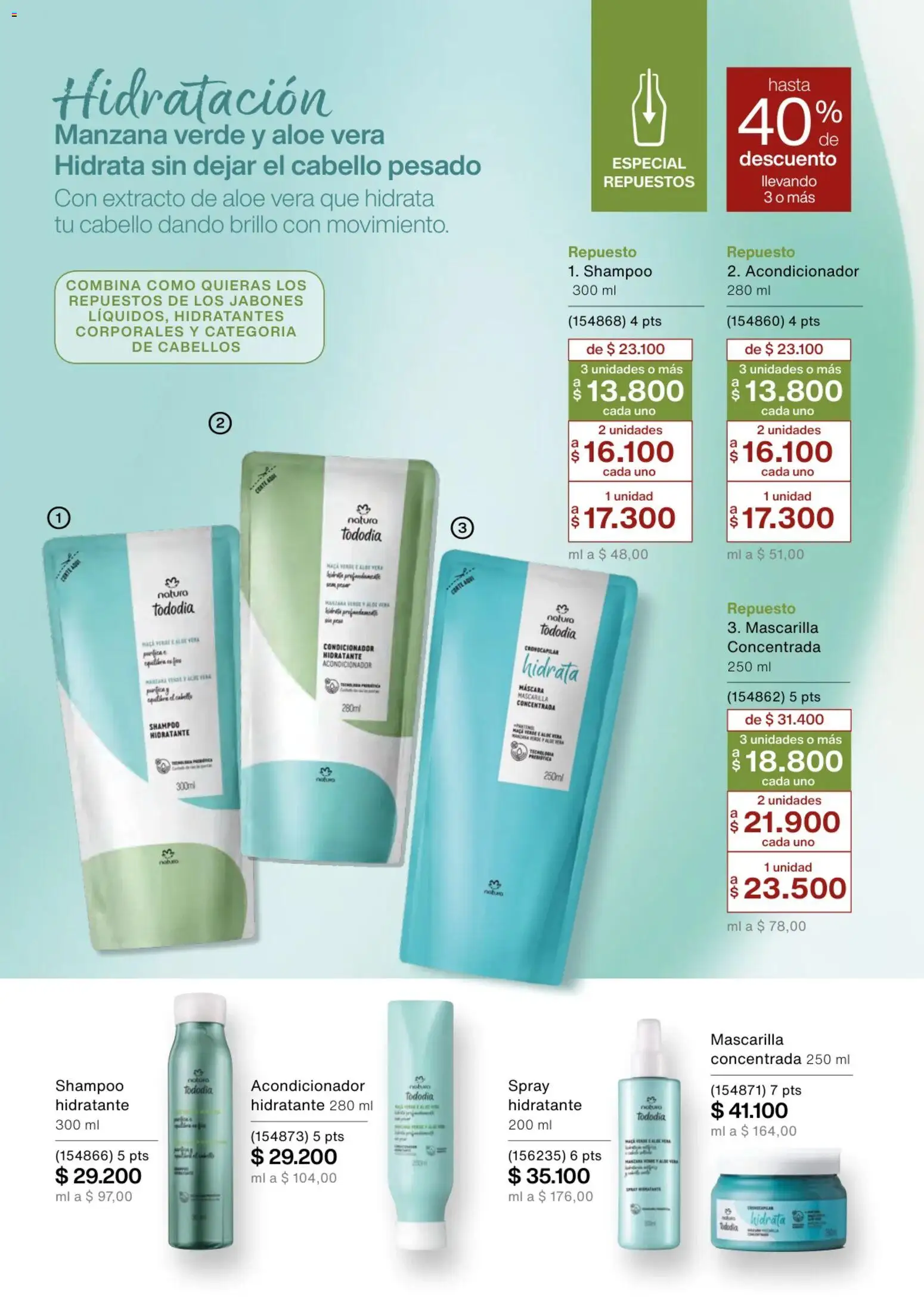 Natura revista - valida desde el 02.01.2026 | Página: 134 | Productos: Shampoo, Brillo, Máscara, Acondicionador